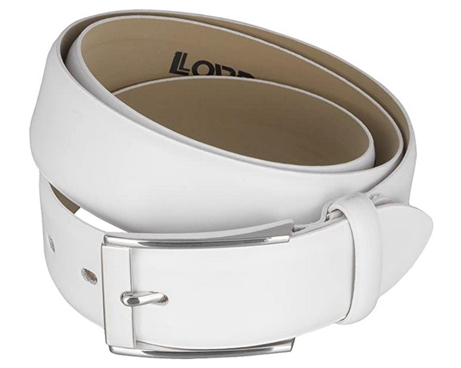 Belts mm LLOYD Ledergürtel Men’s LLOYD-Herren-Ledergürtel 35 weiß