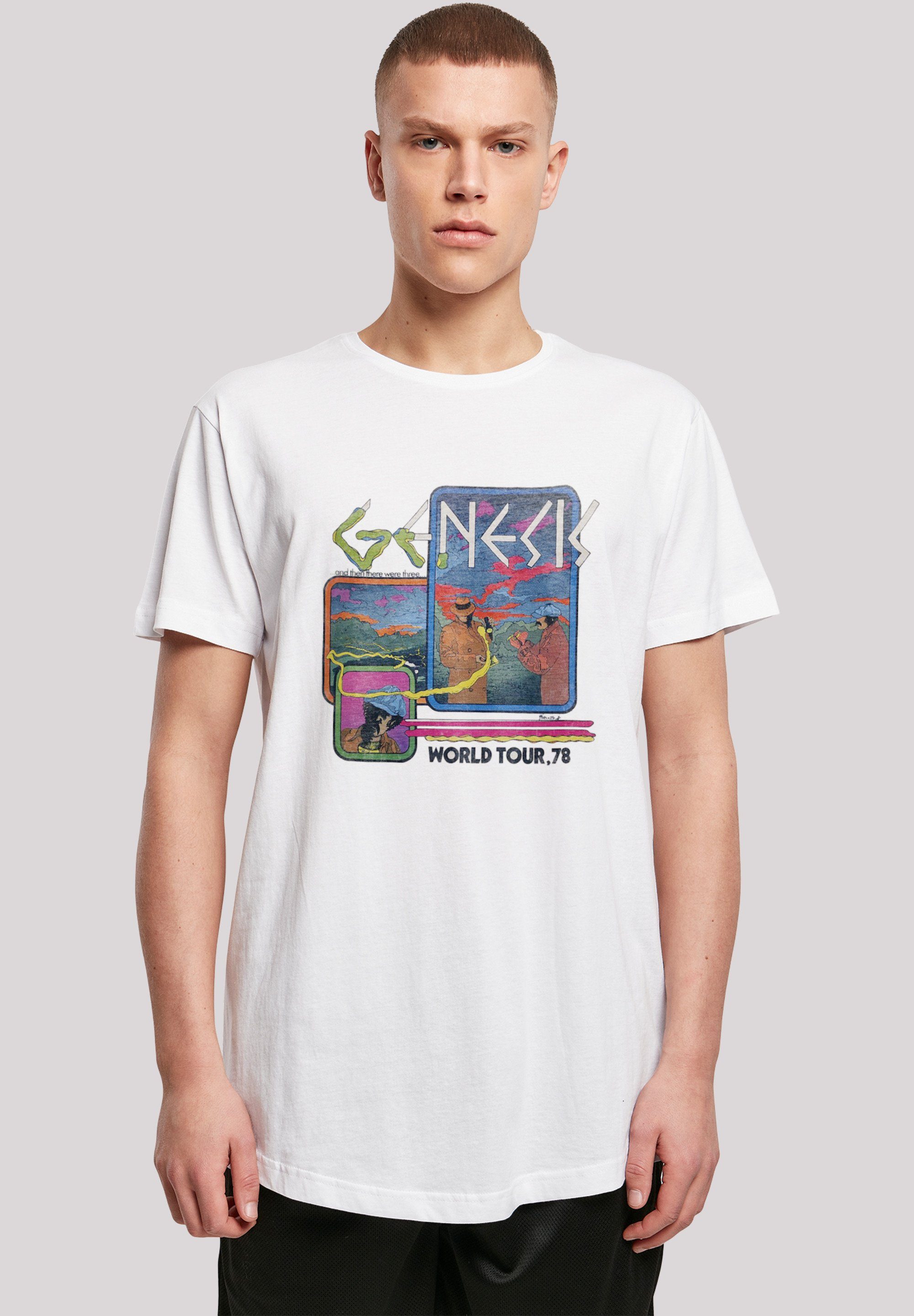 Herren Shirts F4NT4STIC T-Shirt Long Cut T-Shirt 'Genesis World Tour 78'