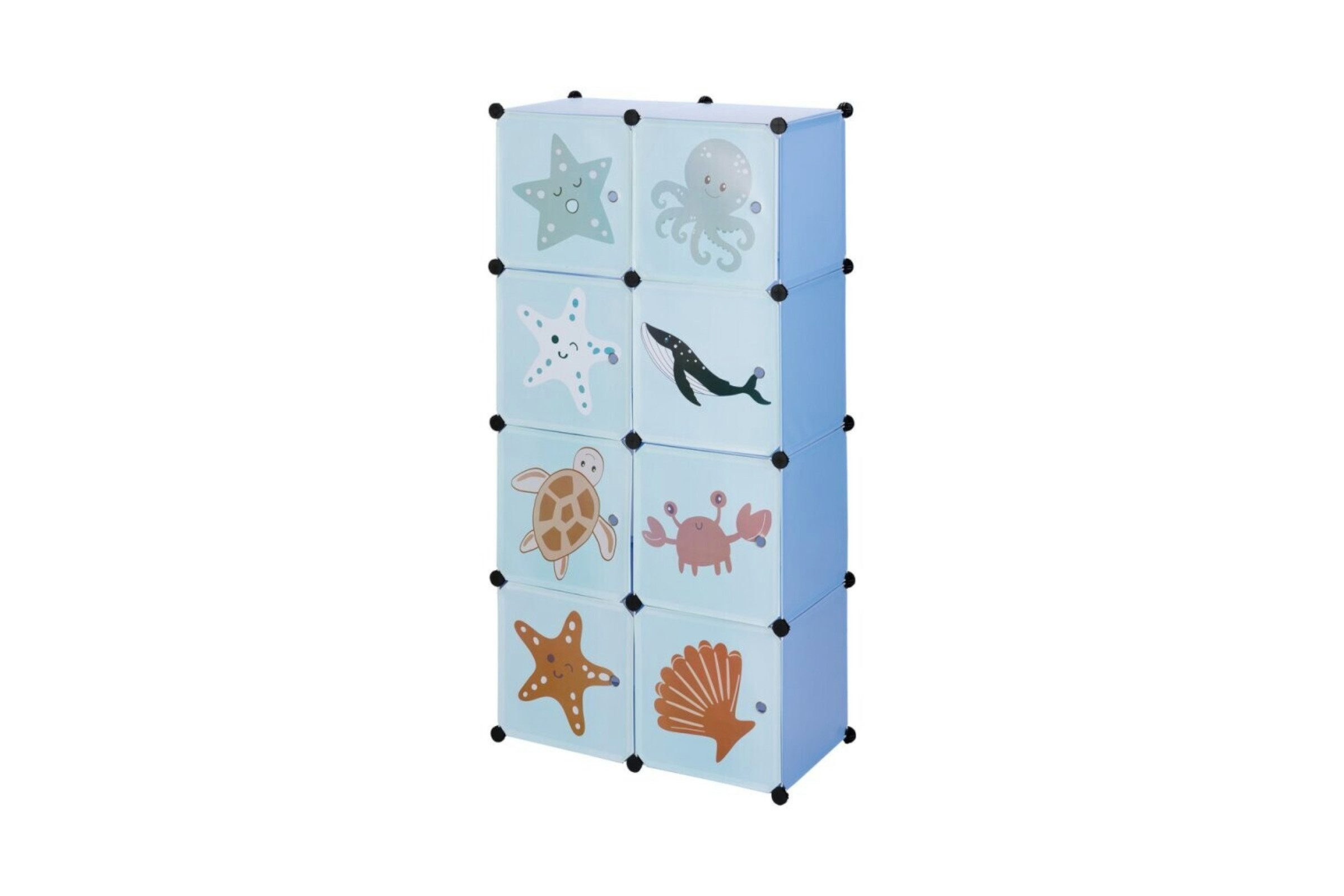 Livarno home Steckregal Kinder Steckregal L 74 x B 36 x H 144 cm Spielzeug- Kleiderregal, Individuell anpassbares Stecksystem