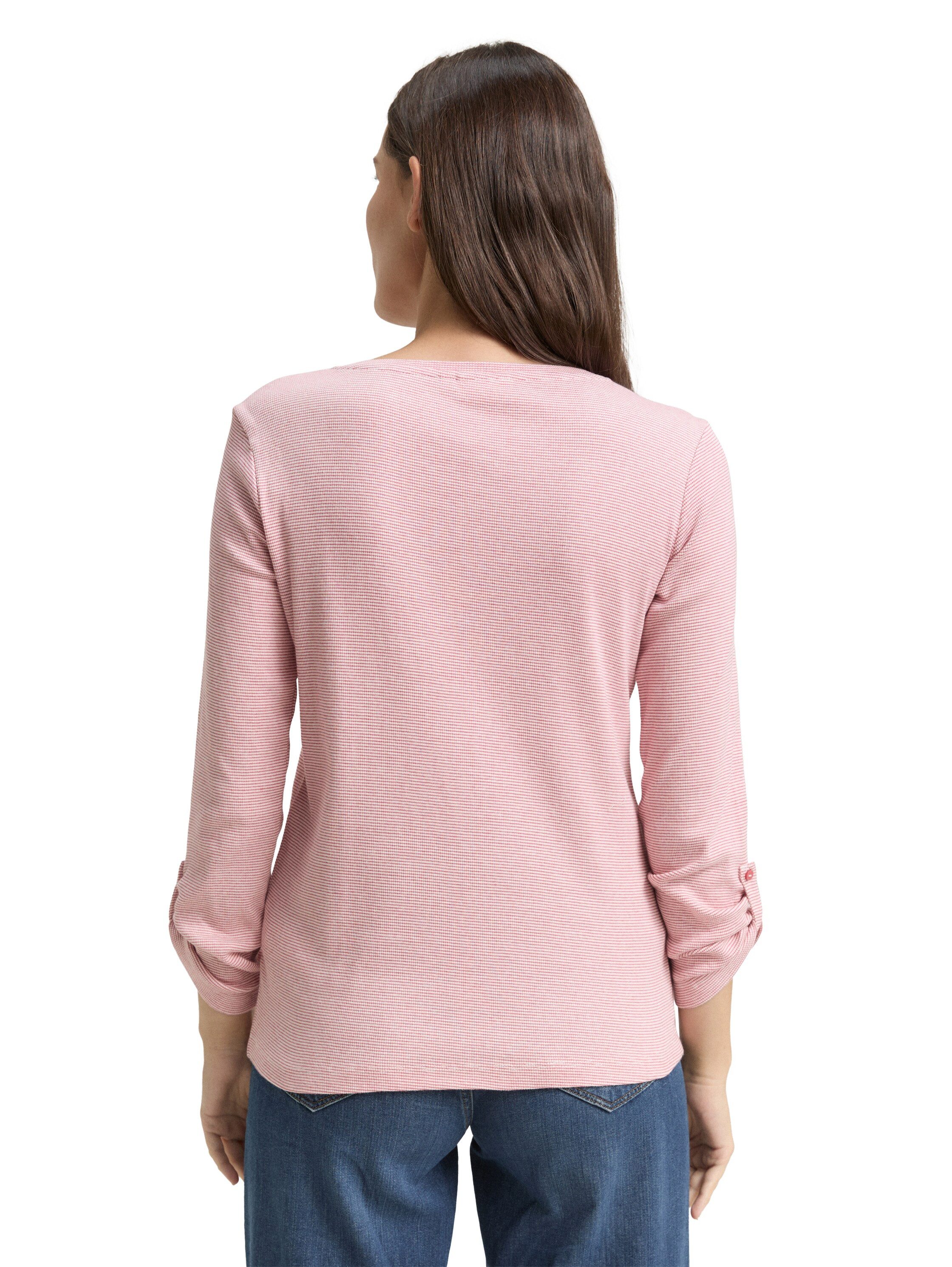 TOM TAILOR Henleyshirt mit Turn-Up-Arm