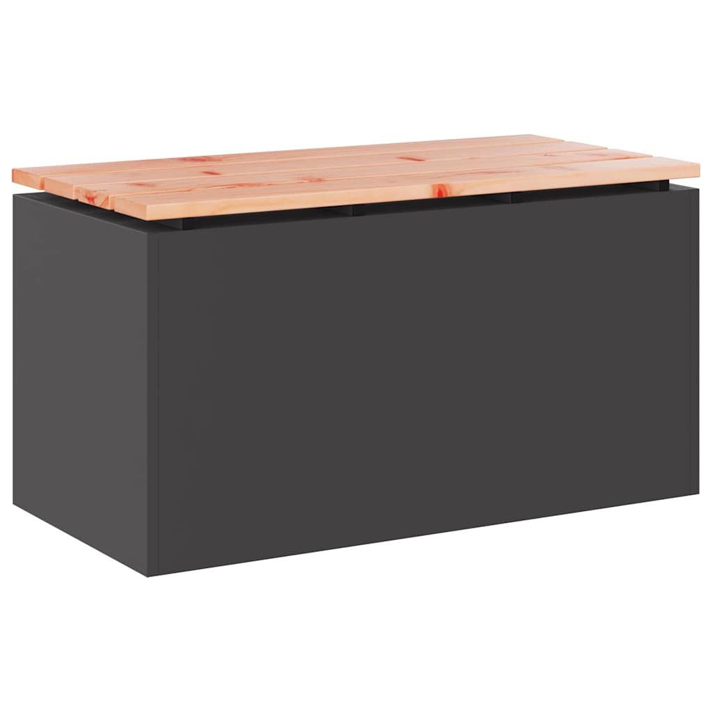 vidaXL Gartenbank Gartenbank Schwarz 80 x 40 x 43 cm (1-St)