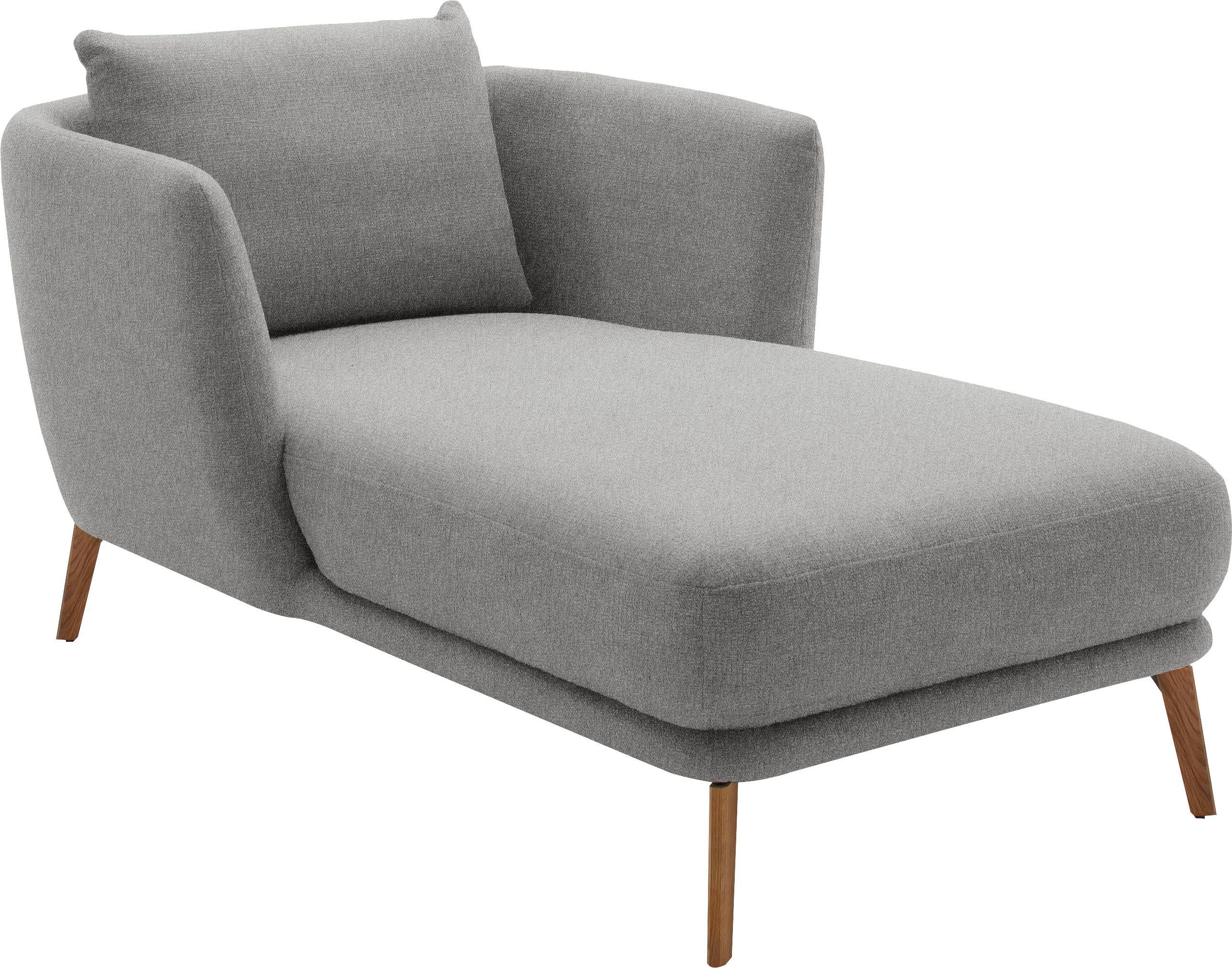 SCHÖNER WOHNEN-Kollektion Chaiselongue Pearl - 5 Jahre Hersteller-Garantie, auch in Bouclé. Füße Massivholz, Loveseat und Loungesessel, Maße (B/H/T): 101/71/161 cm