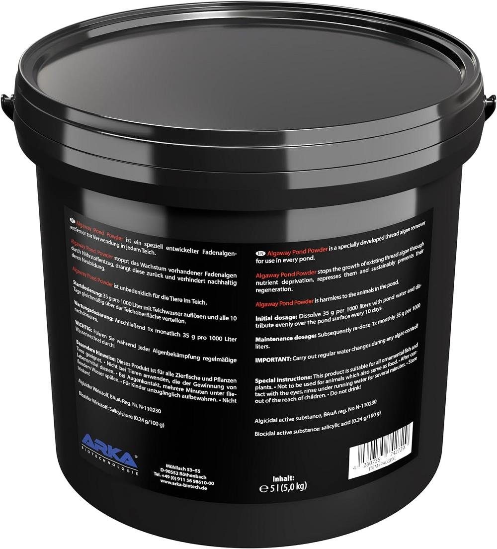 ARKA Biotechnologie GmbH Aquariumfilter Microbe-Lift Algaway Pond Powder Fadenalgen-Entferner 5kg