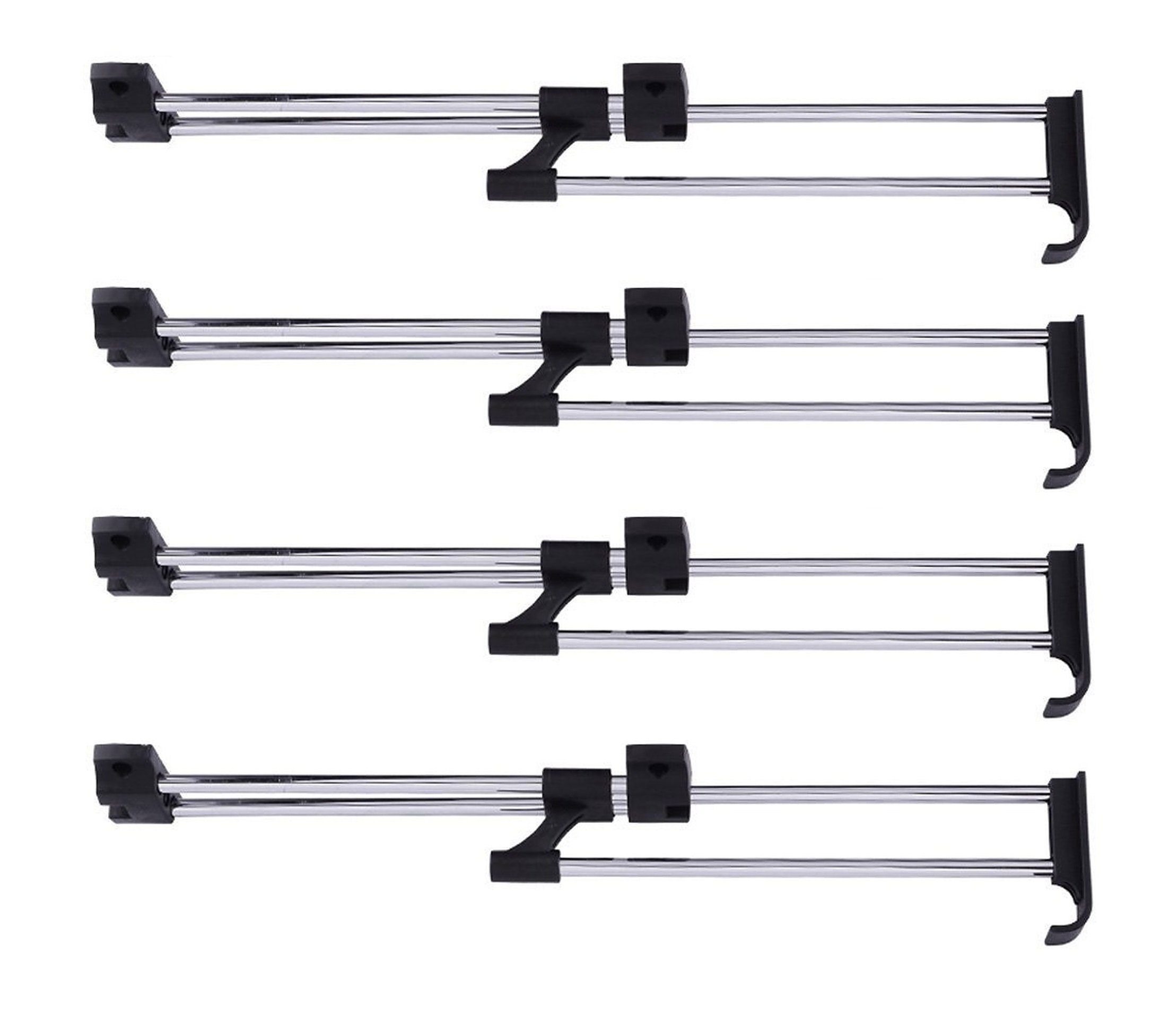 Kleiderstange 4er Set Kleiderbügelhalter ausziehbar 30-52 cm, ausziehbare Kleidersta