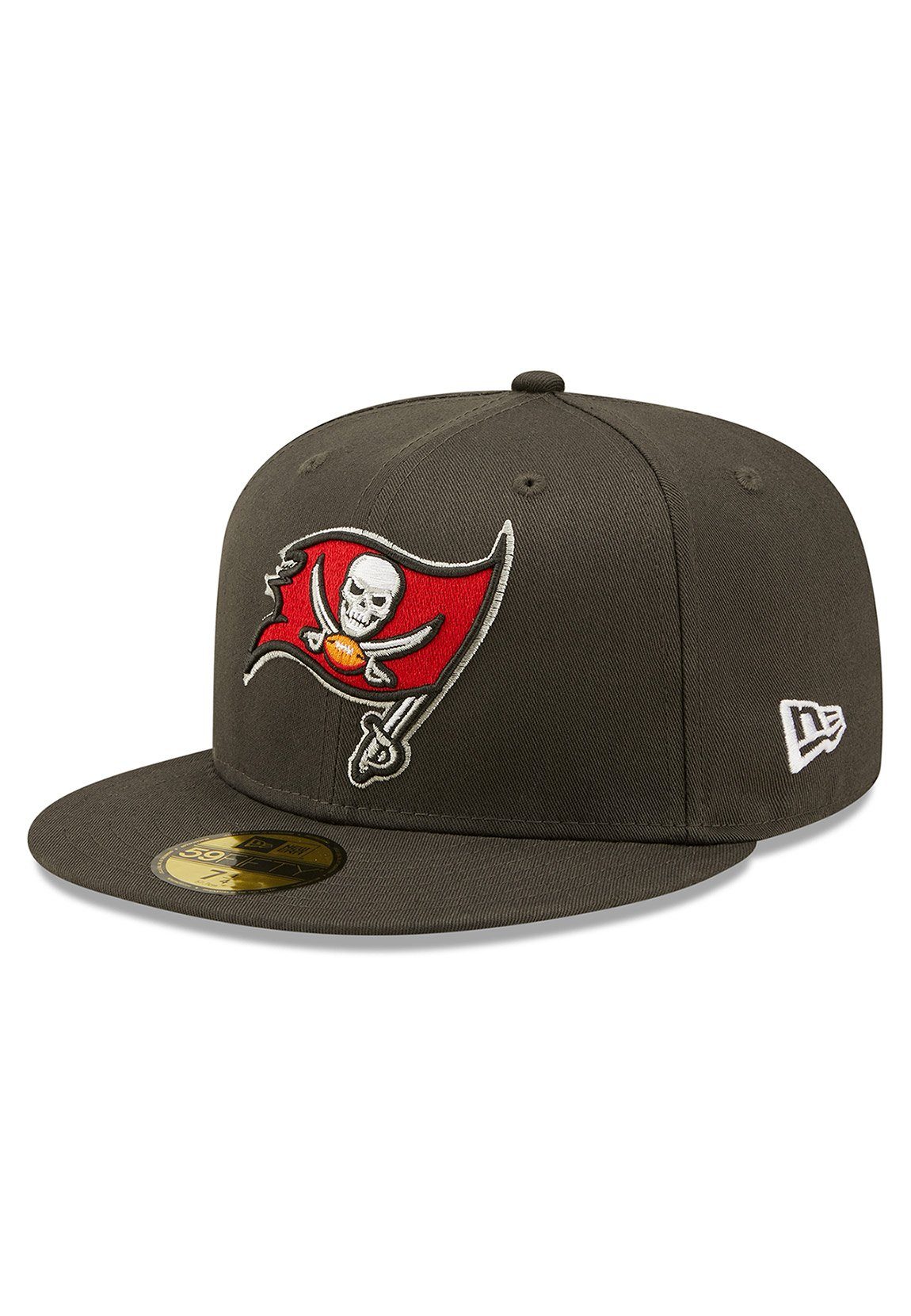 New Era Fitted Cap BUCCANEERS New TAMPA Charcoal BAY Grau 59Fifty Patch Side