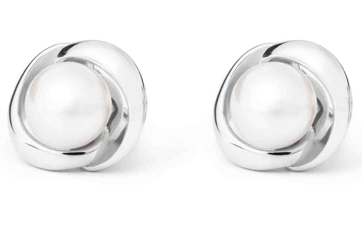 Gaura Pearls Ohrstecker-Set Modern echte Perle günstig online kaufen
