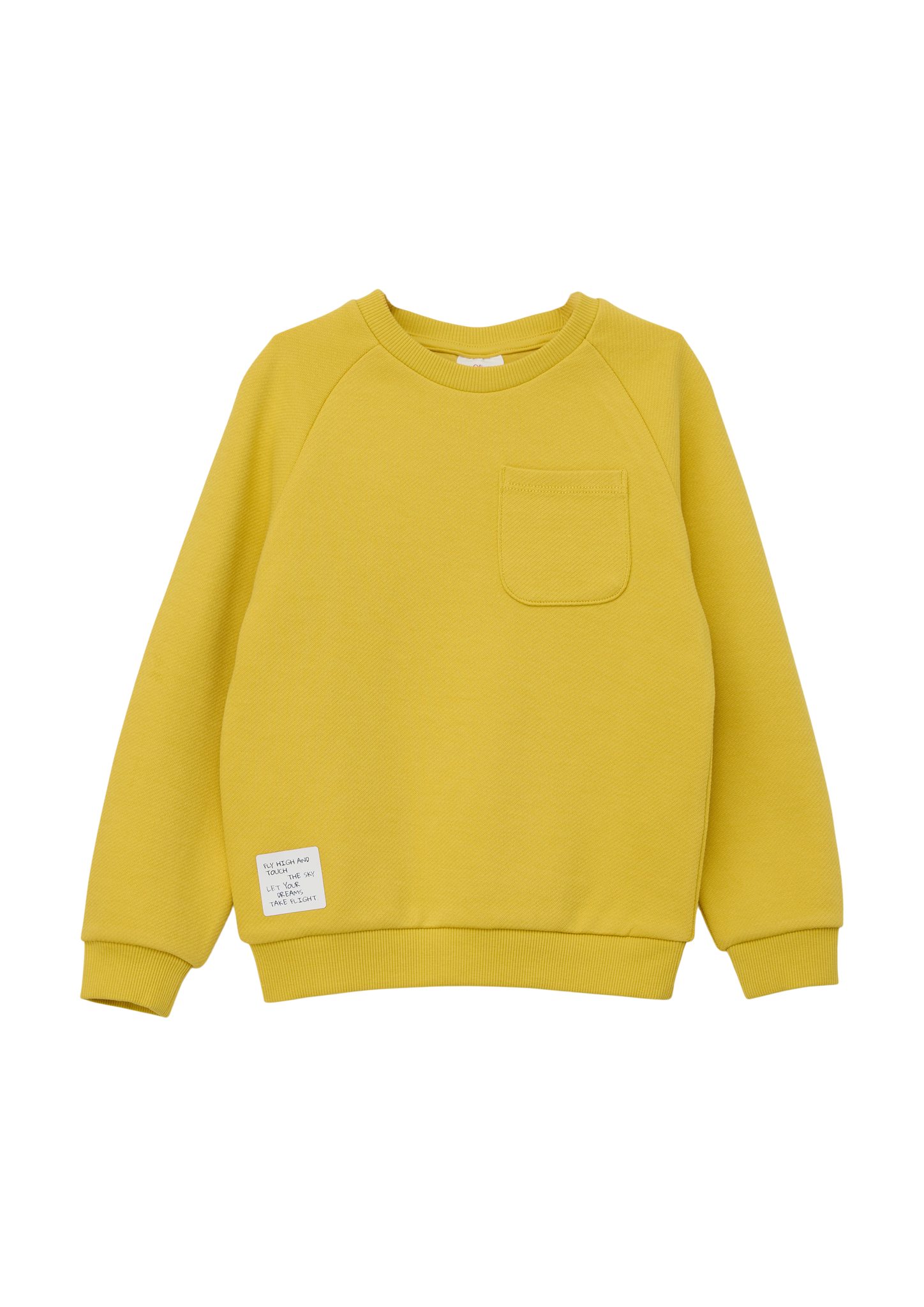 gelb mit Print-Detail Sweatshirt s.Oliver Sweatshirt