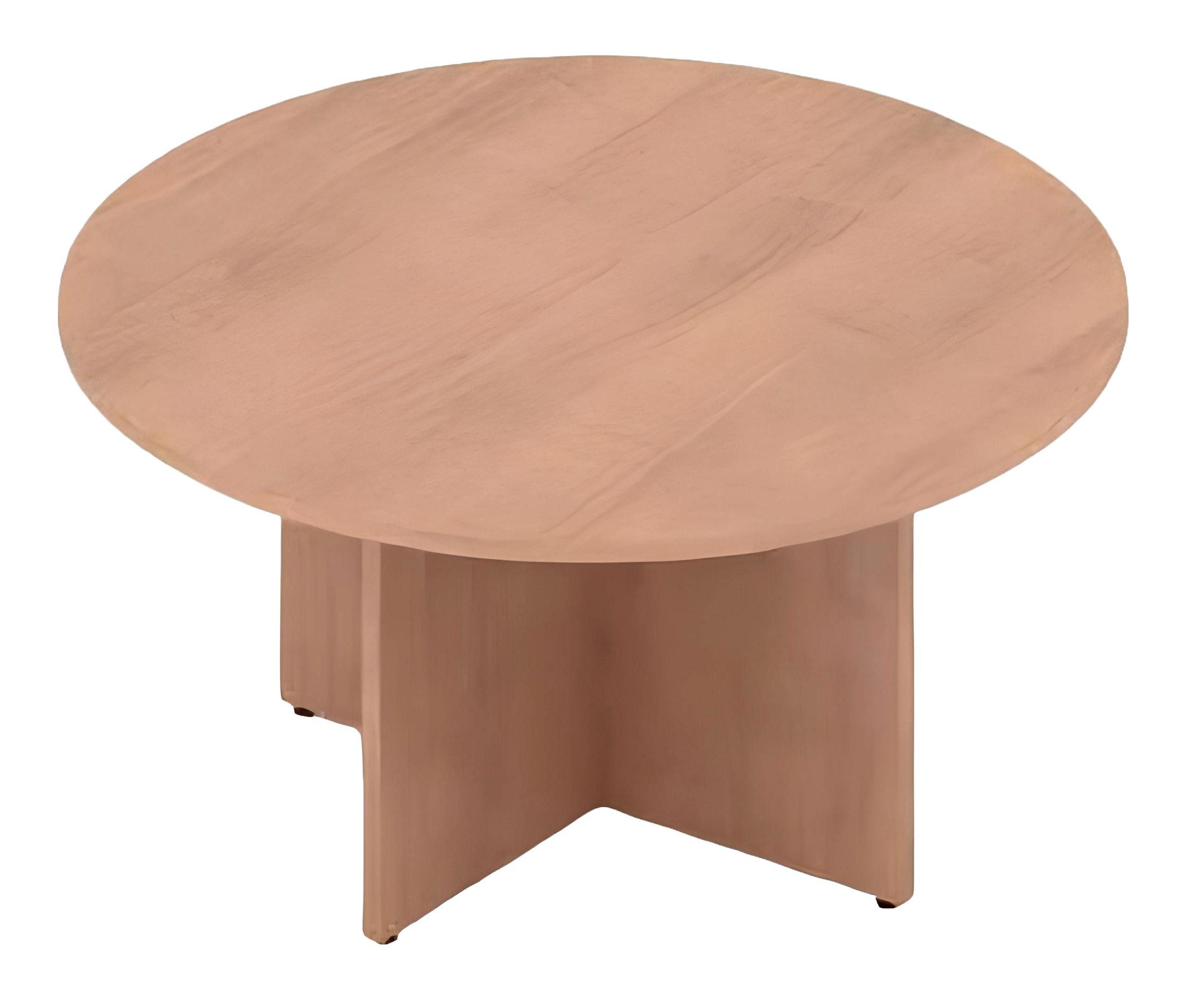 Xlmoebel Esstisch Runder Holzschreibtisch in Beige für Wohnzimmer und Büro (1-St., Schreibtisch), Hergestellt in Europa