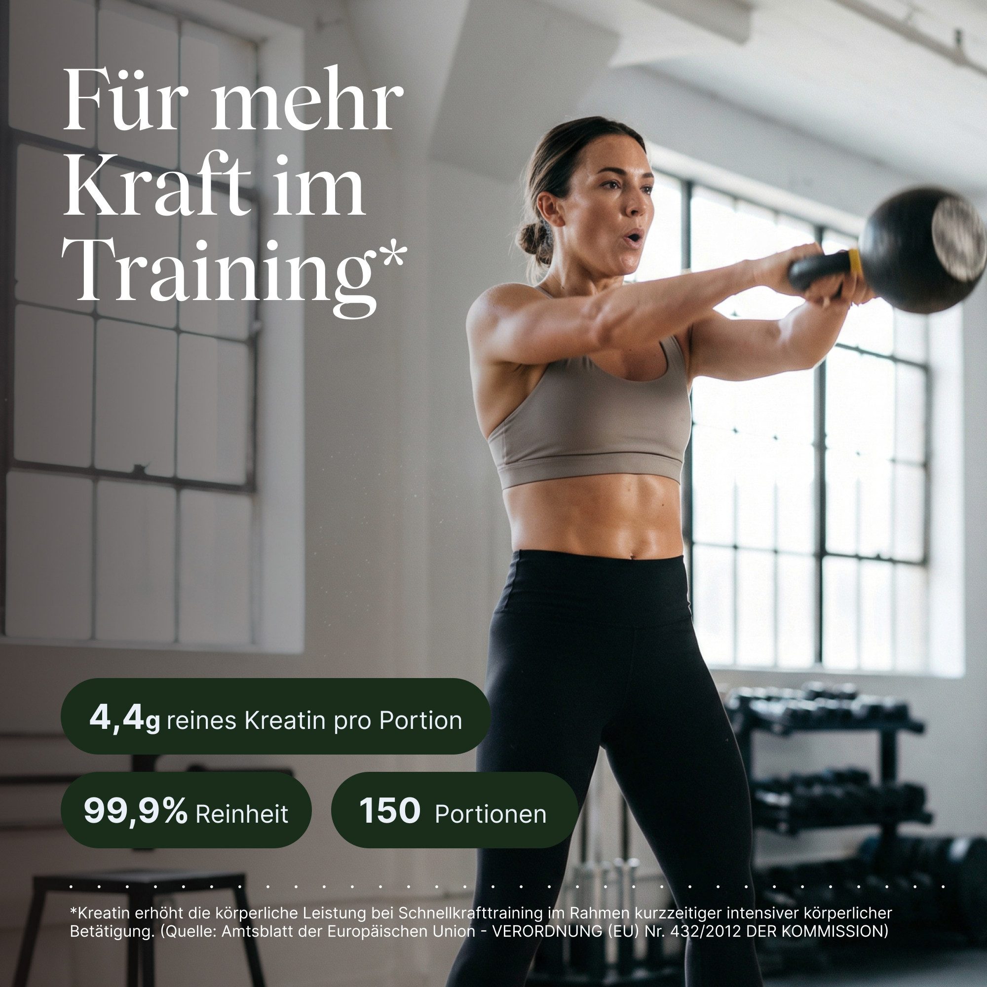 VETAIN Creatin Monohydrat - Ultrafein - hochdosiertes Pulver, - Kreatin Pulver à 750 g, Perfekt löslich