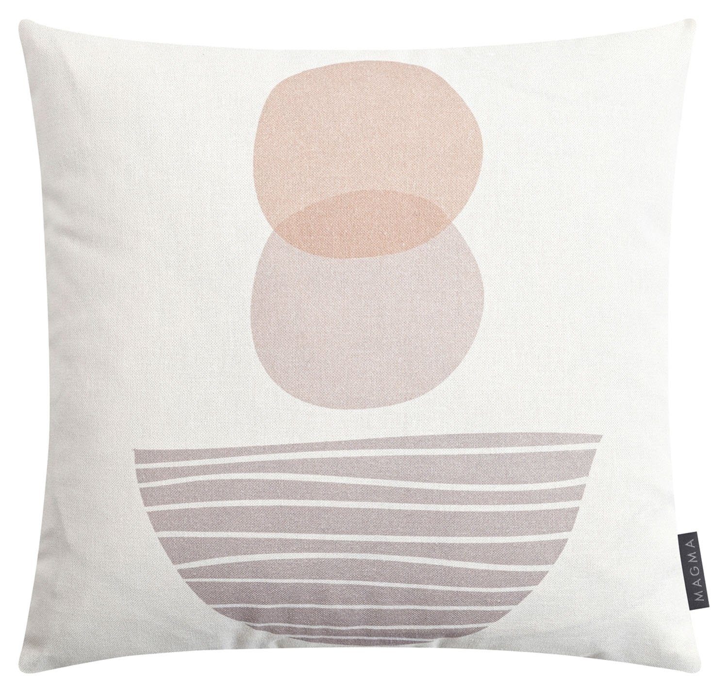 Magma Heimtex Kissenhülle BOHO, Beige, Kreise, Baumwolle, 45 x 45 cm, (1 Stück)