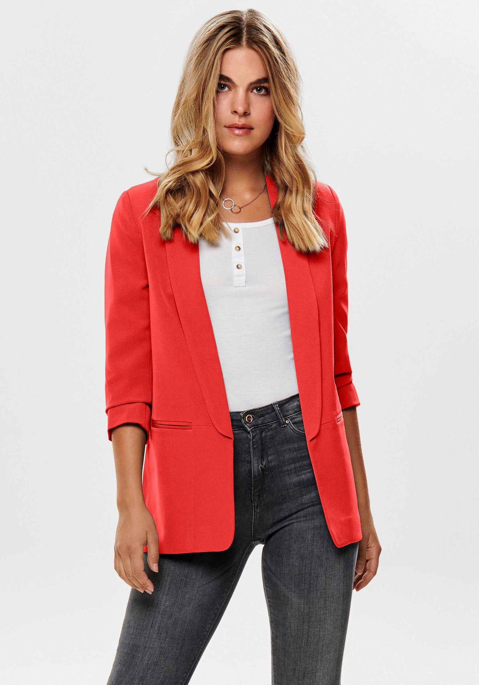 ONLY Kurzblazer ONLELLY BLAZER 3/4 High NOOS mit Risk Ärmel 3/4 TLR LIFE Red