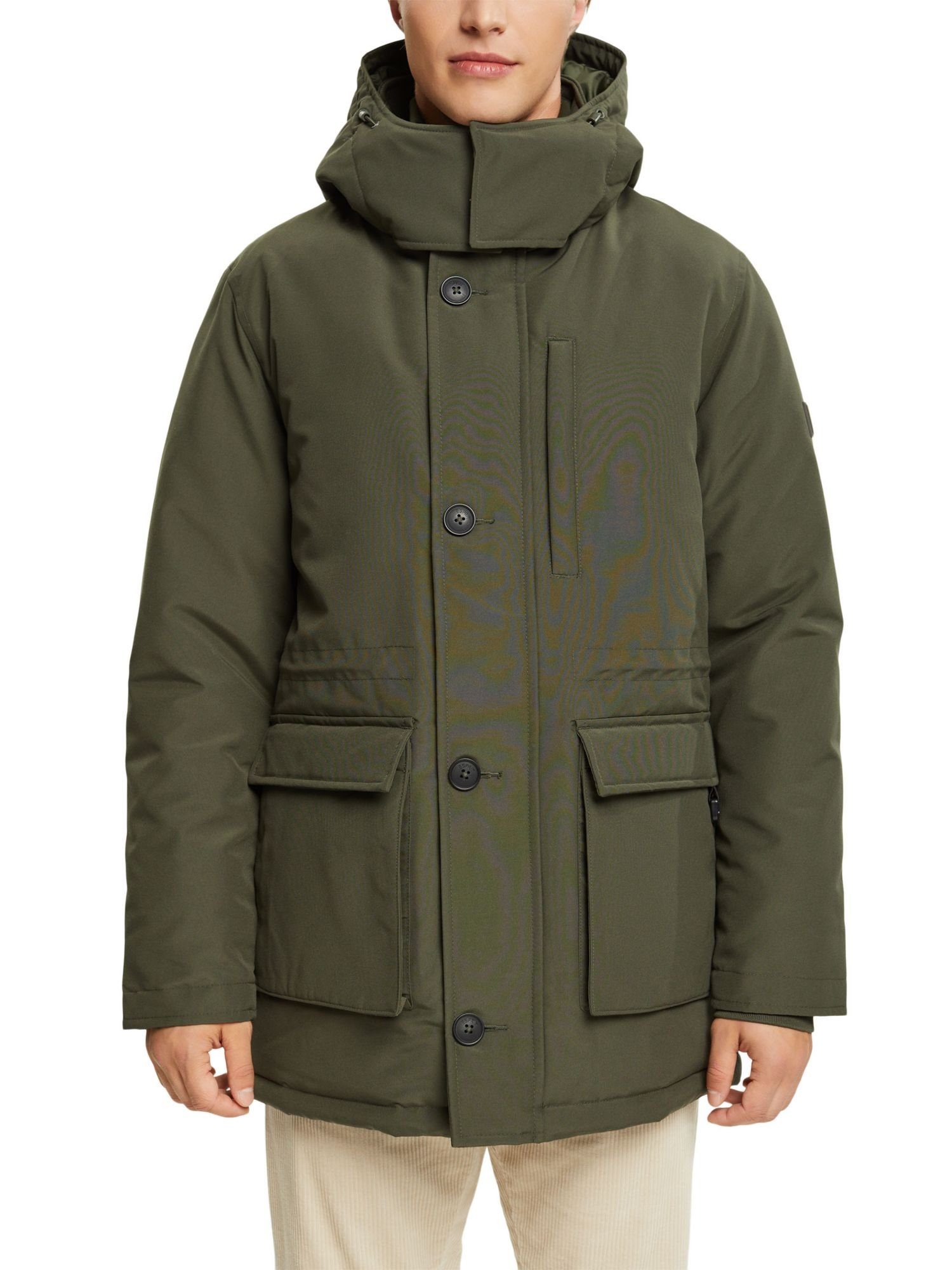 DARK KHAKI Esprit Parka Kapuzenparka