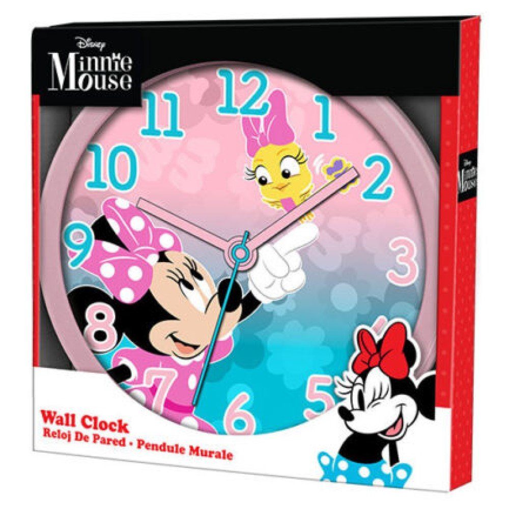Minnie Mouse Wanduhr für Mädchen, Frauen – Disney Raumdekor-Set mit 24,1 cm  Minnie Wanduhr plus Lesezeichen und mehr für Kinder und Erwachsene 