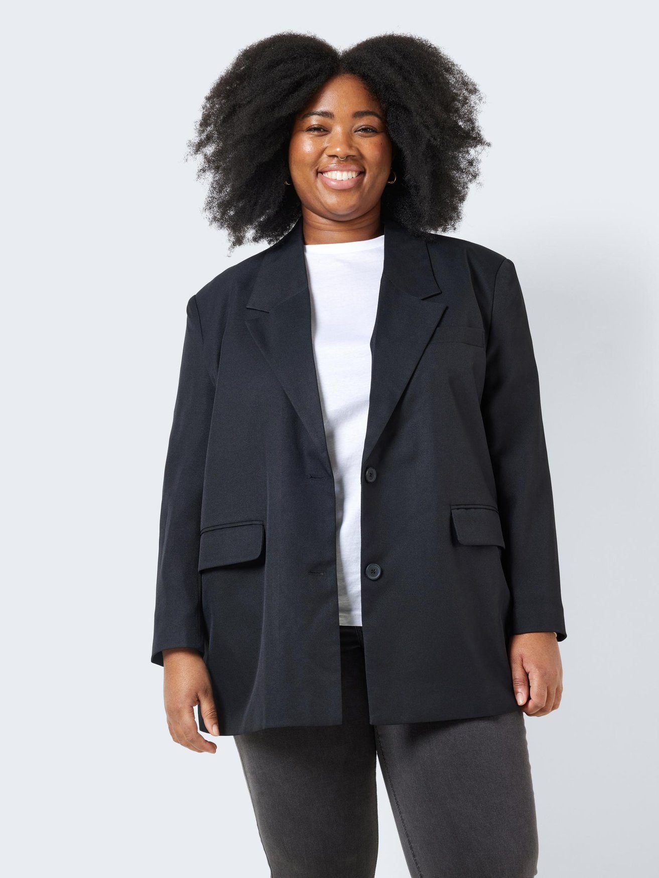 Size Blazer 5808 Oversized Curvy Schwarz Noisy in Jackenblazer (bequem) NMMILLA Plus may