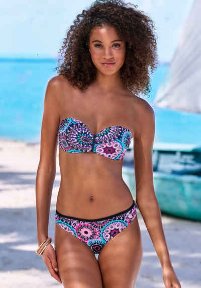 LASCANA Bügel-Bandeau-Bikini mit kontrastfarbigen Details