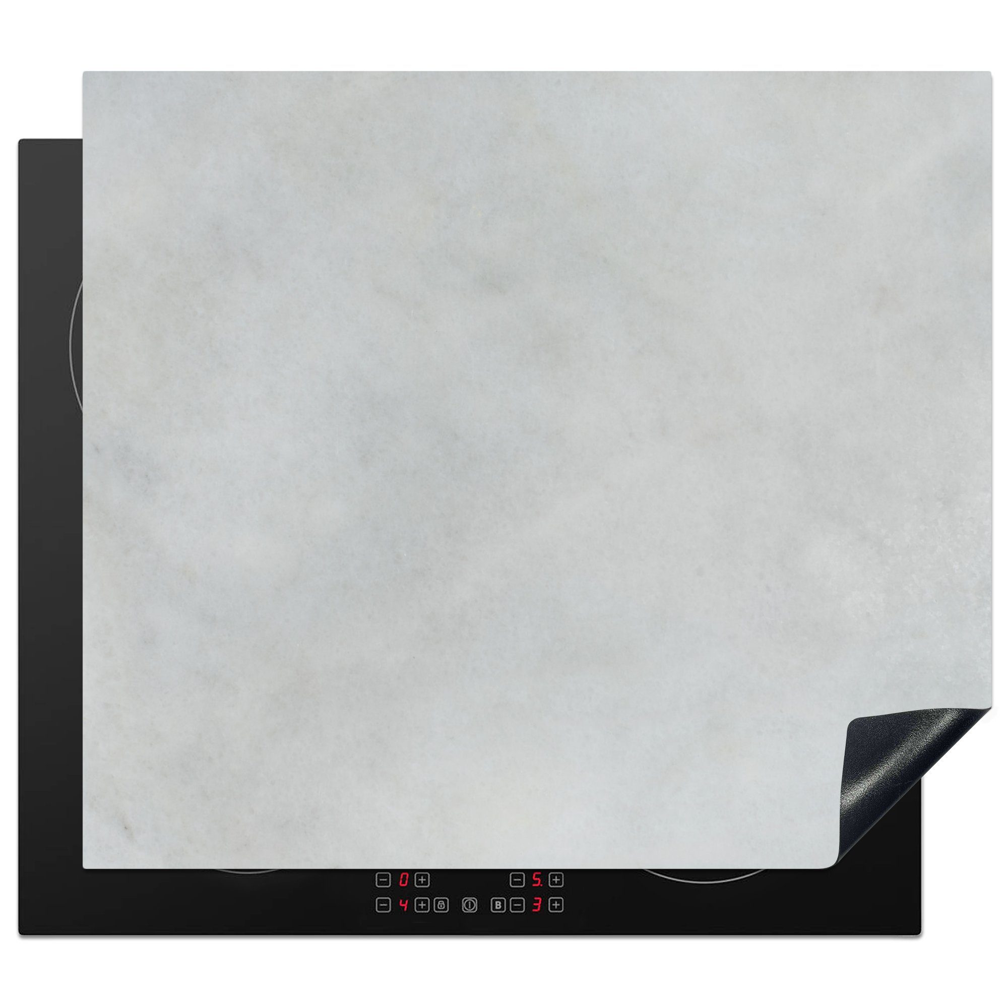 MuchoWow Herdblende-/Abdeckplatte Beton - Design - Industriell, Vinyl, (1 tlg), 58x51 cm, Küchen Dekoration für Induktionsherd, Induktionskochfeld