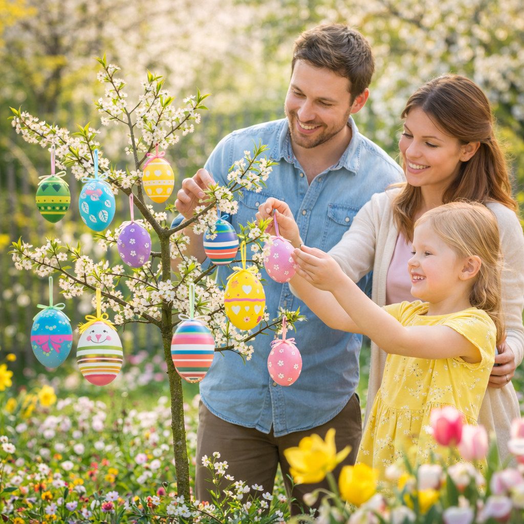 Deggelbam Osterei 20x Ostereier zur Dekoration für Ostern (Spar-Set, Deko Dekoration für die Osterfeiertage), Osteranhänger aus Kunststoff für Osterbaum & Osterstrauch