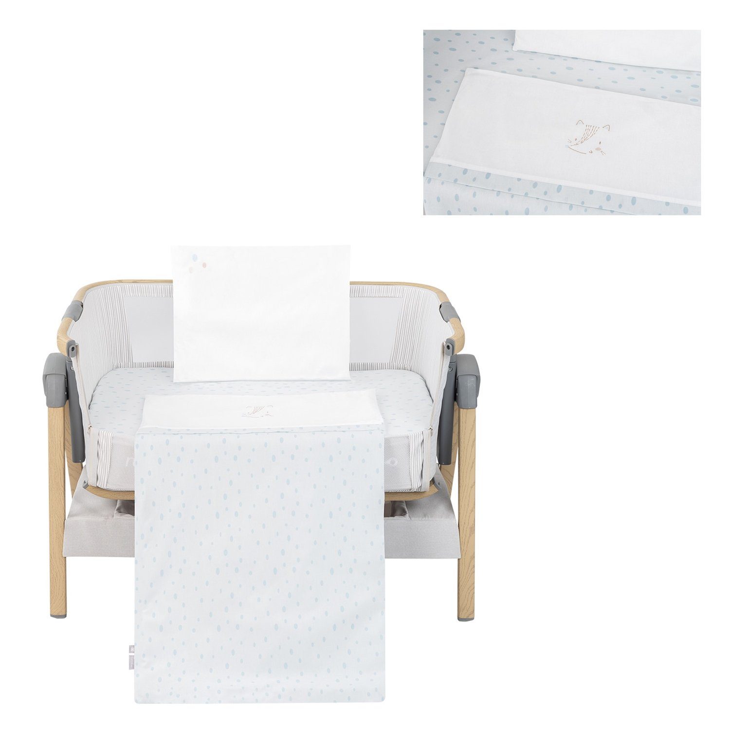Babybettwäsche Babywiege Bettwäsche-Set 5-tlg