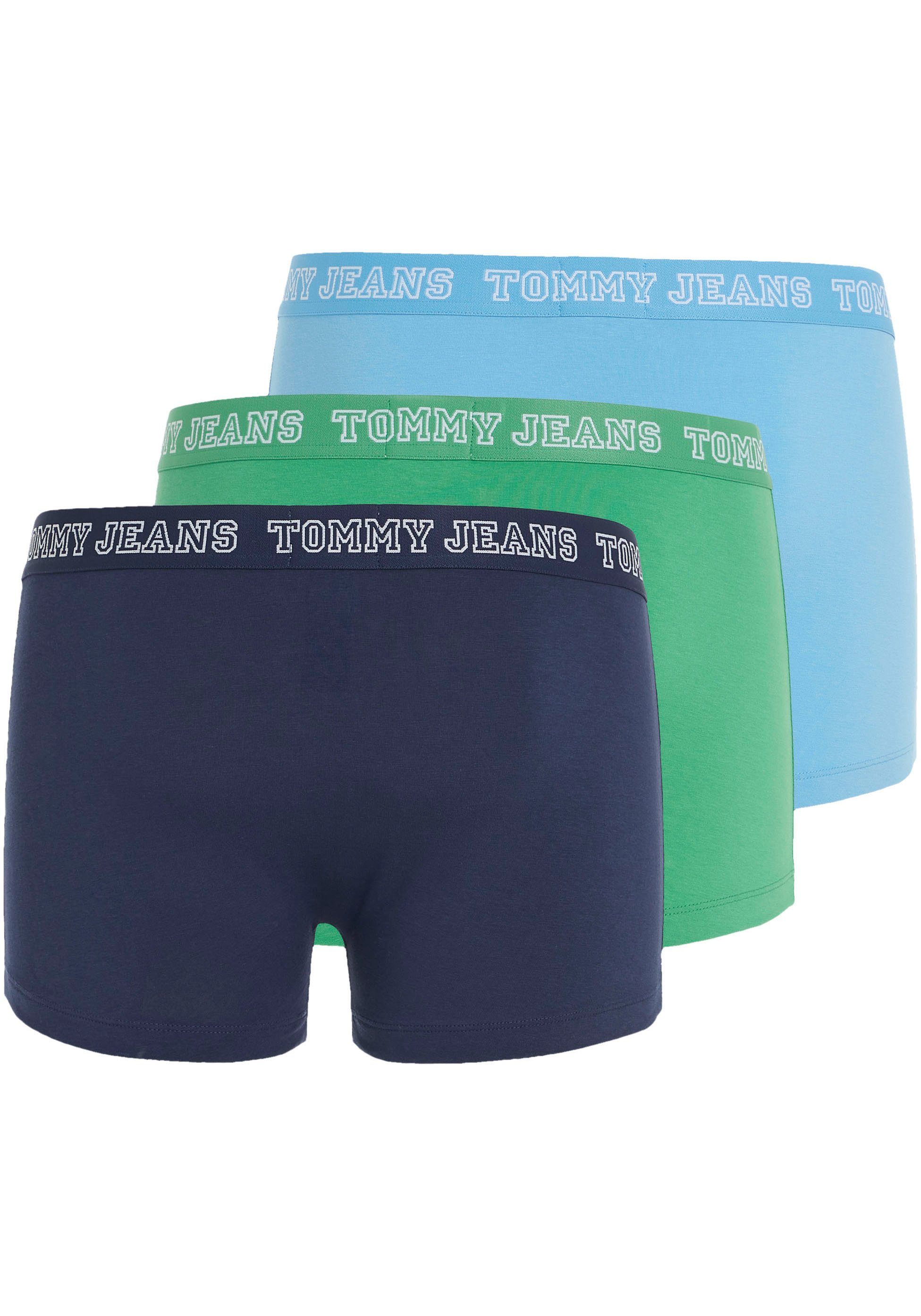 Tommy Hilfiger Underwear Trunk 3P 3er-Pack) TRUNK (Packung, Coastal-Green/Skysail/Twilight Tommy 3-St., mit DTM Logo-Elastikbund Jeans