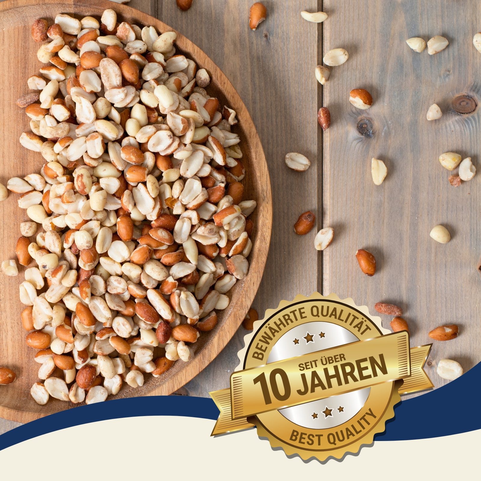 Lyra Pet 10 kg Lyra Pet® Erdnusskerne Splits gemischt blanchiert und mit Haut