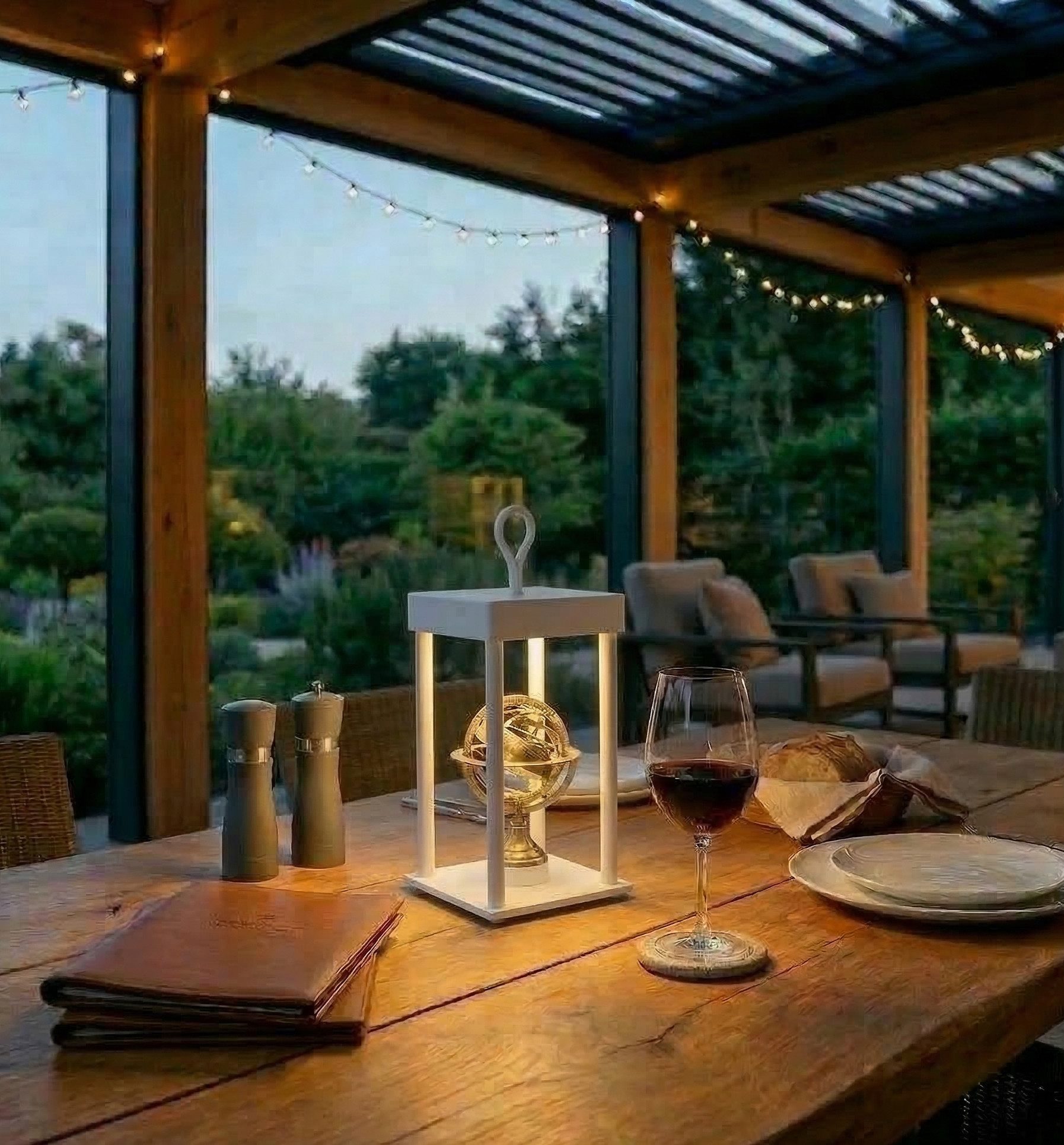Coen Bakker Deco BV LED Außen-Tischleuchte Touch Tischlampe dimmbar mit Akku, In-/Outdoor, Touch-Funktion, LED fest verbaut, Kaltweiß, Warmweiß, Tageslichtweiß – Bild 4 von 5