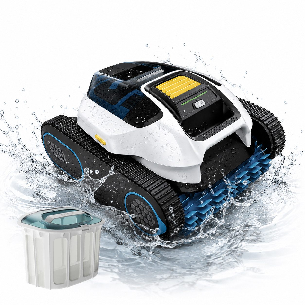 Poolroboter Spino E1 Poolreiniger mit App, Kabellos Poolsauger bis 150m² Pools