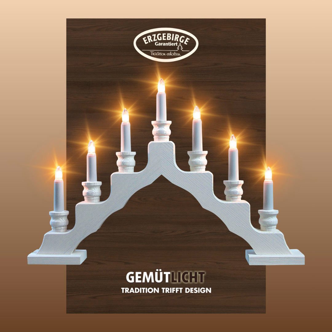 Weigla LED Lichterbogen Schwede, Made in Germany (1-tlg), 7-flammig