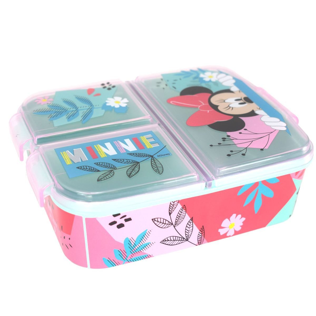 Stor Lunchbox Brotdose für Kinder mit 3 Fächern verschiedene Motive, Kunststoff, authentisches Design