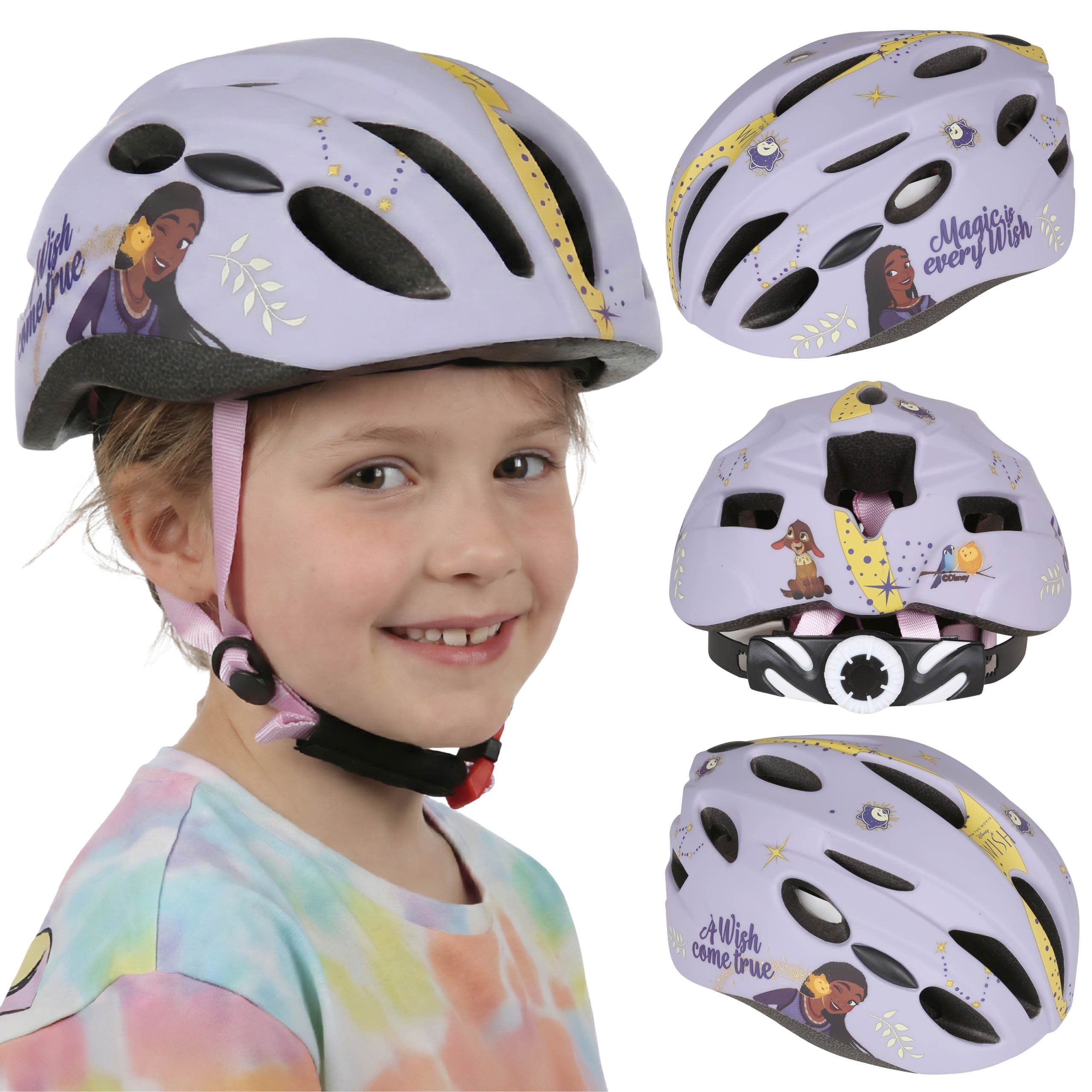 Disney Fahrradhelm DISNEY Wish Kinder-Fahrradhelm für Mädchen In-Mold 52–56 cm