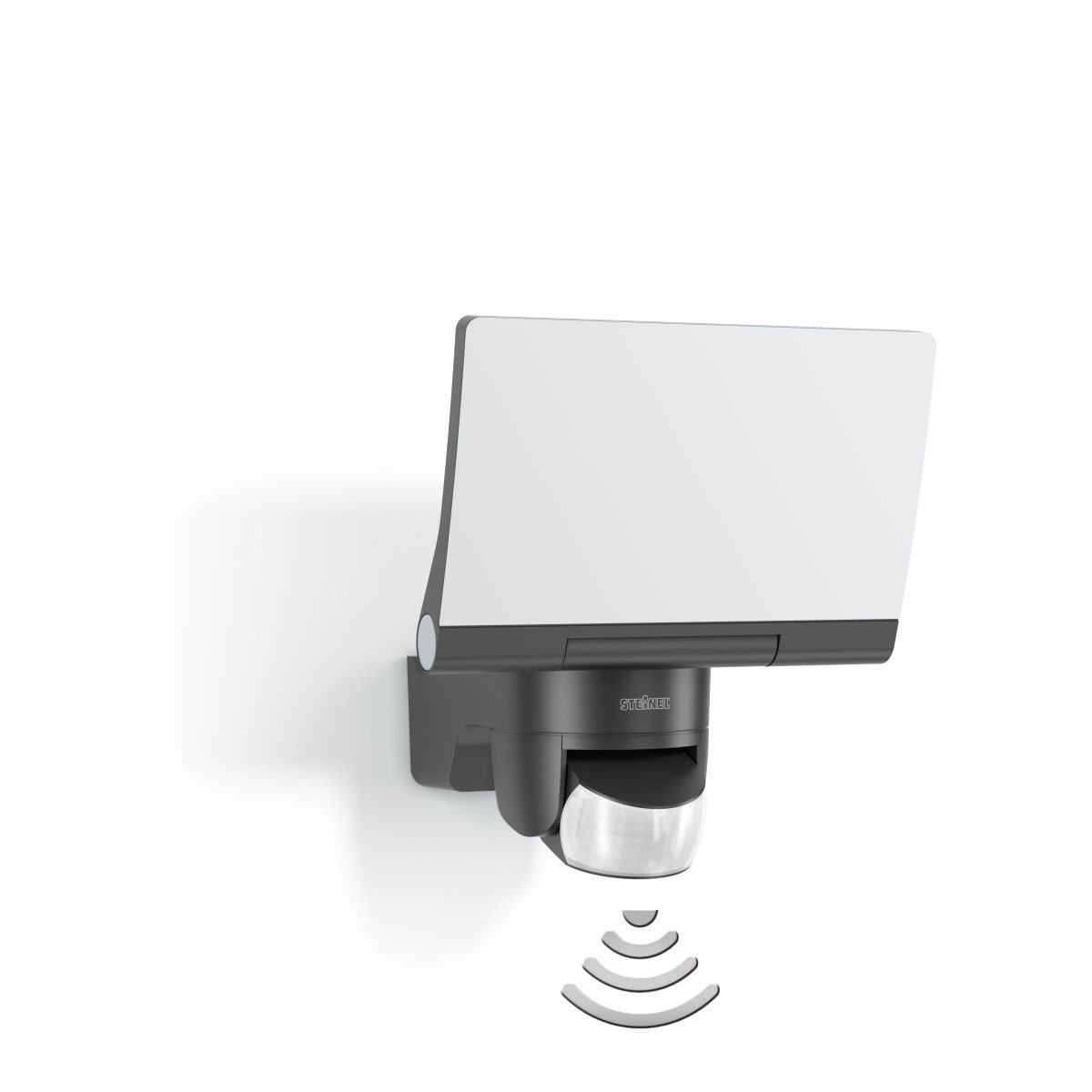 steinel Außen-Wandleuchte Steinel Strahler XLED Home 2 S Graphit mit, Inkl. Leuchtmittel, Mit Bewegungsmelder nicht dimmbar nicht Smart Home-fähig