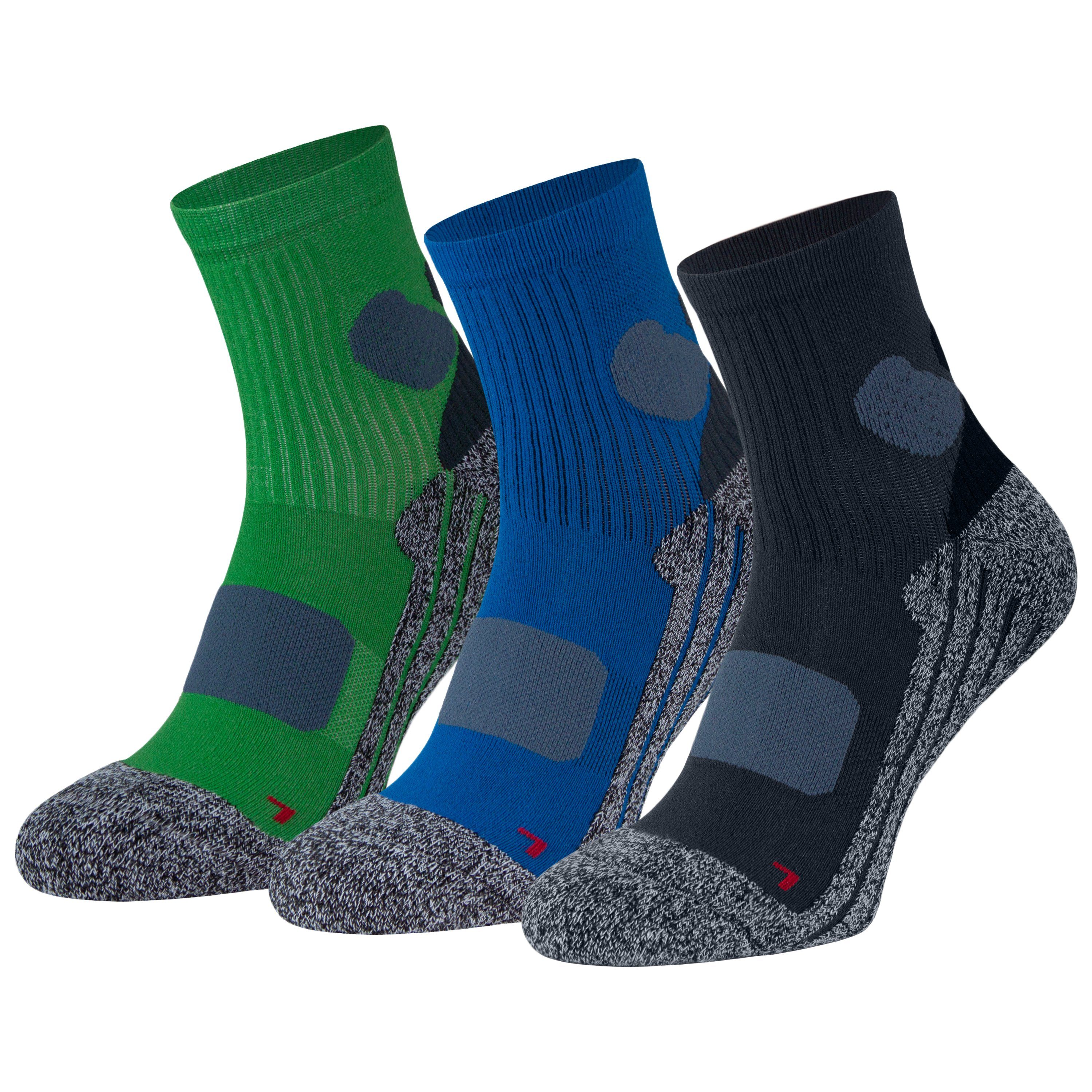 Laufsocken RUN Kurzschaft Laufsocken Unisex, 3 Paar für Fitness und Freizeit