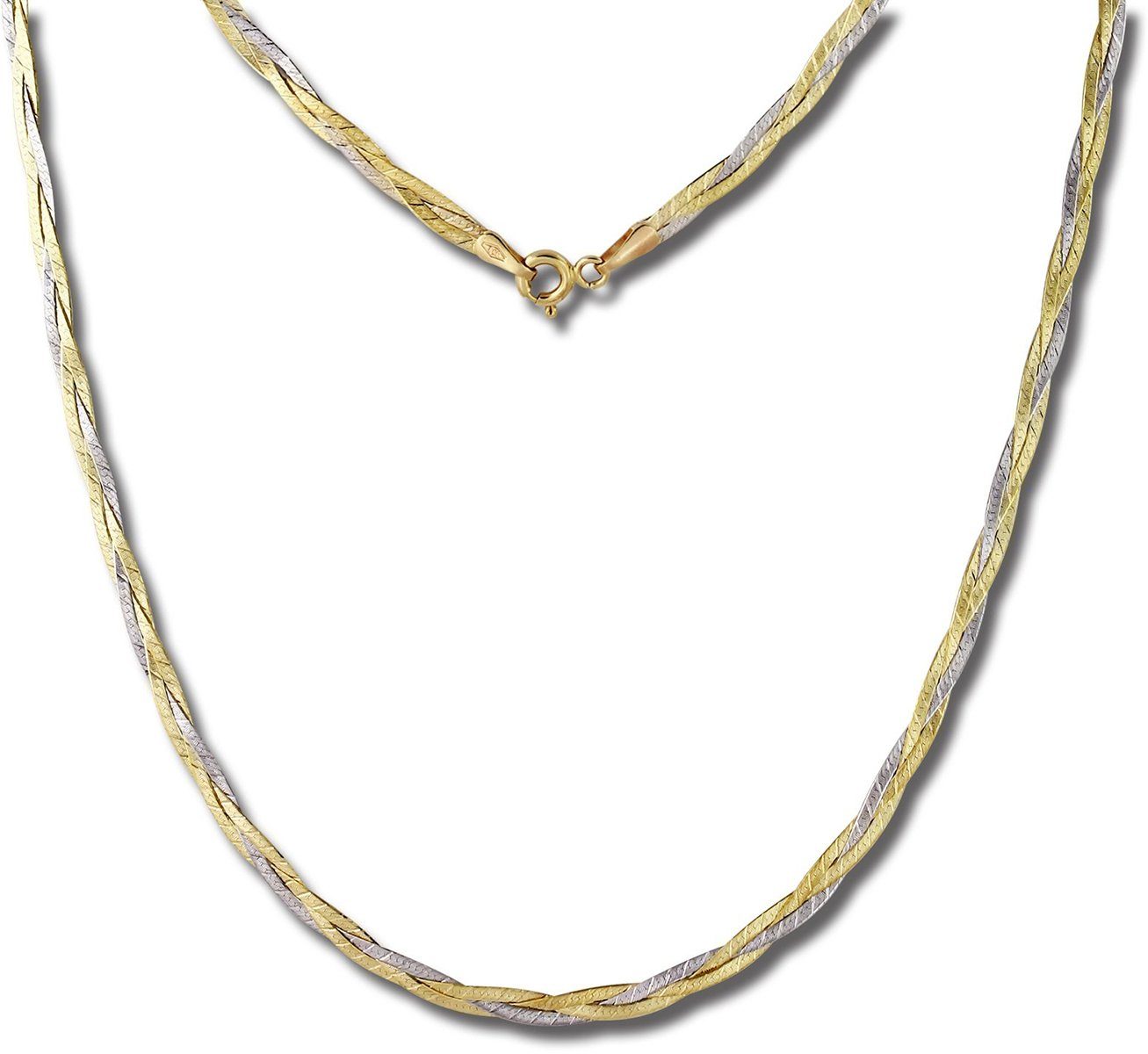 GoldDream Goldkette »GDK00045T GoldDream geflochten Halskette Damen«  (Halsketten, Halskette), Halsketten (geflochten) ca. 45cm, 375 Gelbgold - 9  Karat, 375 Weißgold - 9 Karat, Farbe: gold online kaufen | OTTO
