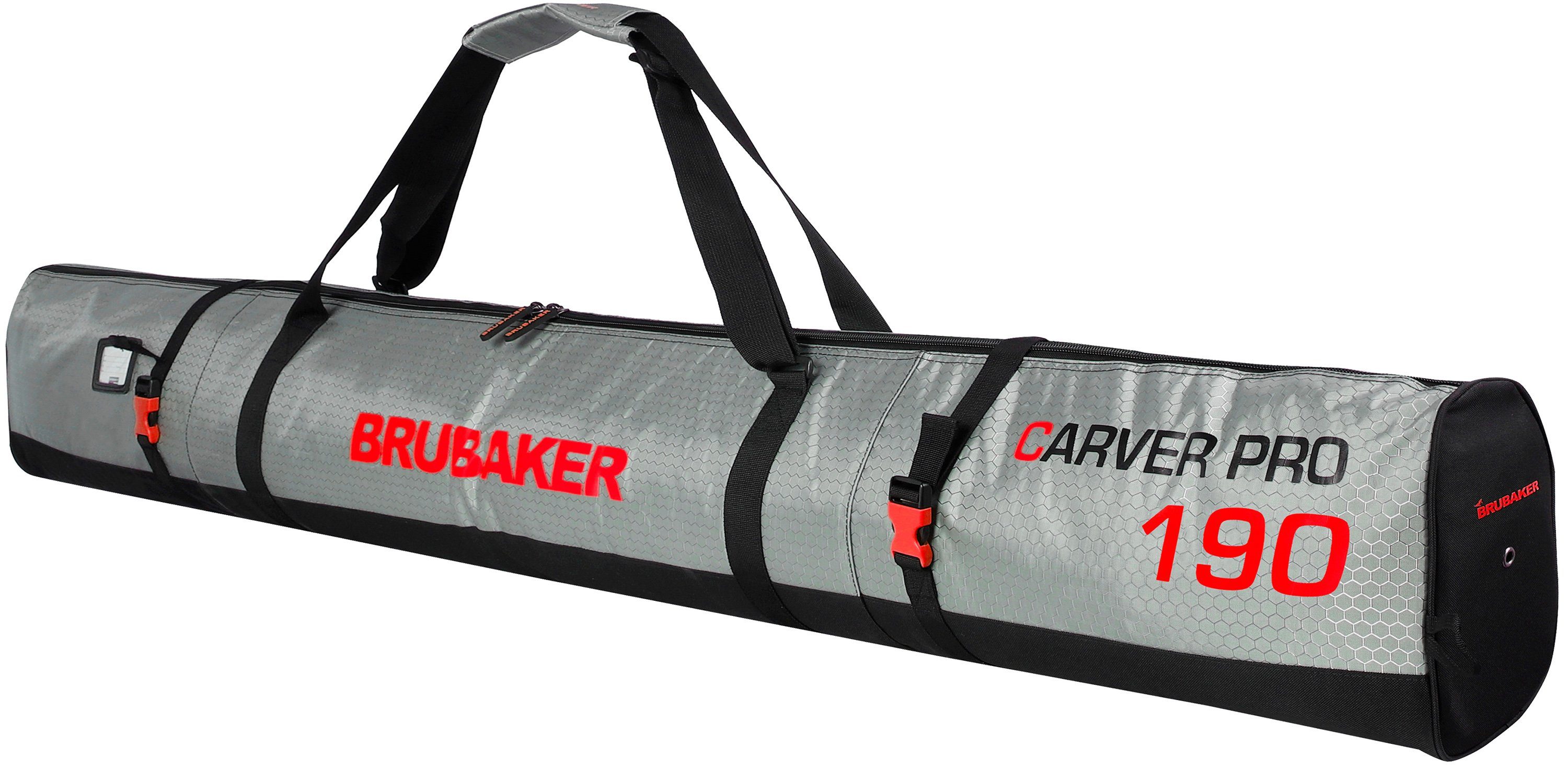 BRUBAKER Sporttasche Carver Tec Pro Skitasche (1-tlg., reißfest und schnittfest), gepolsterter Skisack mit Zipperverschluss, Skibag für Skier und Skistöcke, Ski Tasche