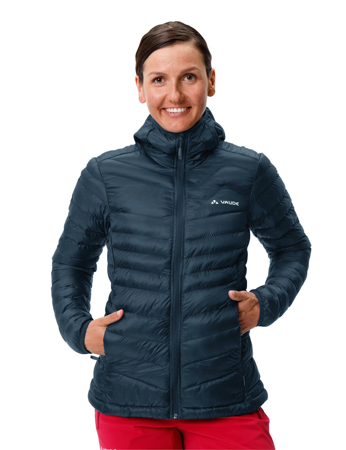 VAUDE Outdoorjacke Women's (1-St) kompensiert sea Jacket Batura Insulation Hooded Klimaneutral dark