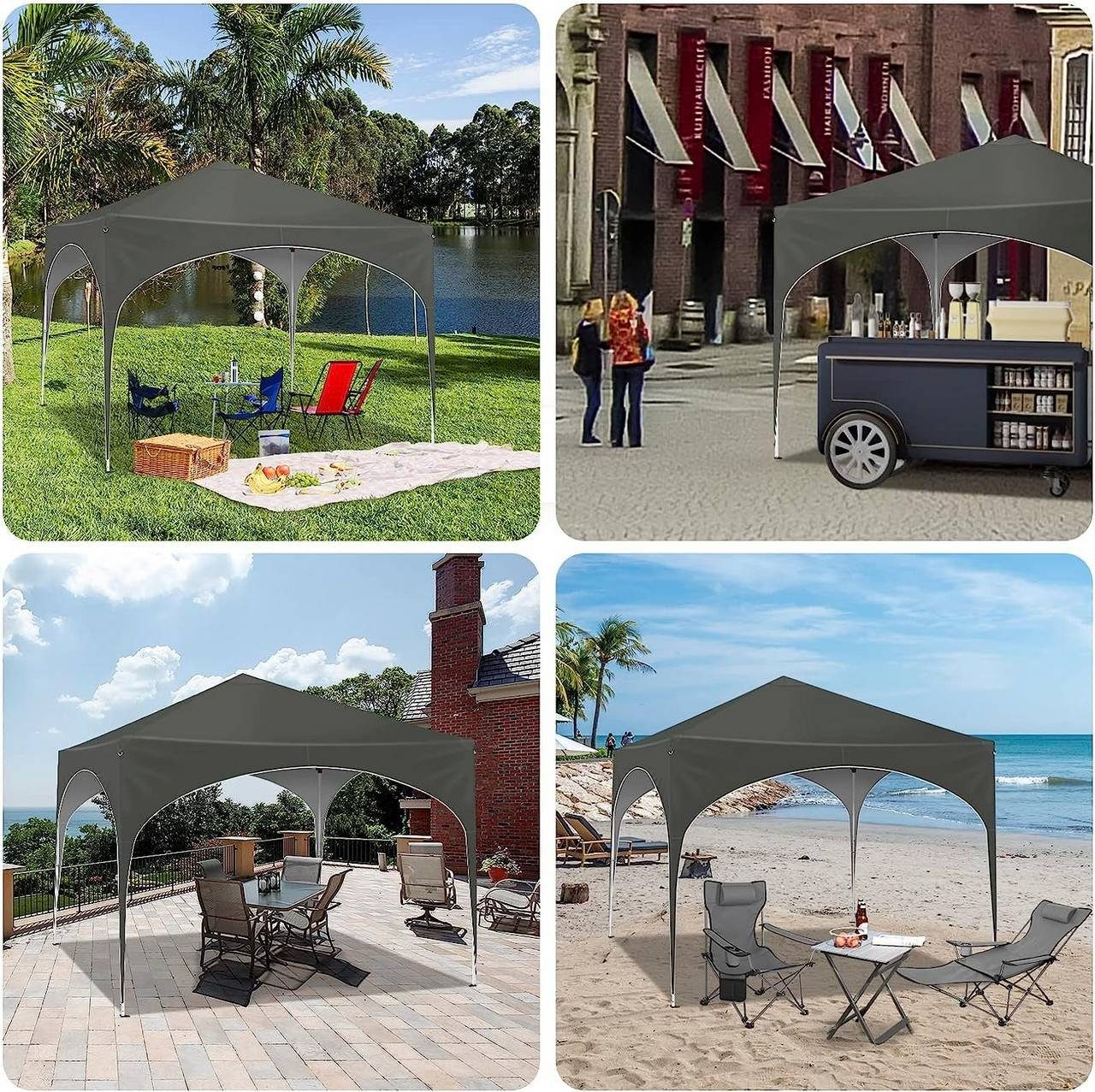 Woltu Pavillon, Pop-Up wasserdicht Sonnenschutz aus günstig online kaufen