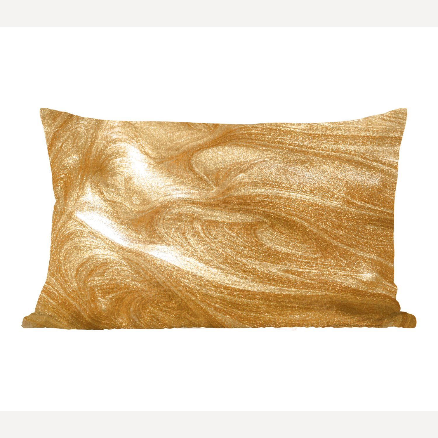 MuchoWow Dekokissen Ein goldener Hintergrund mit Glitzern, Wohzimmer Dekoration, Zierkissen, Dekokissen mit Füllung, Schlafzimmer