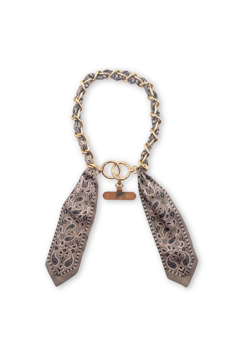 VIDO jewelry & more Handtasche Handykette - ERA - paisley taupe