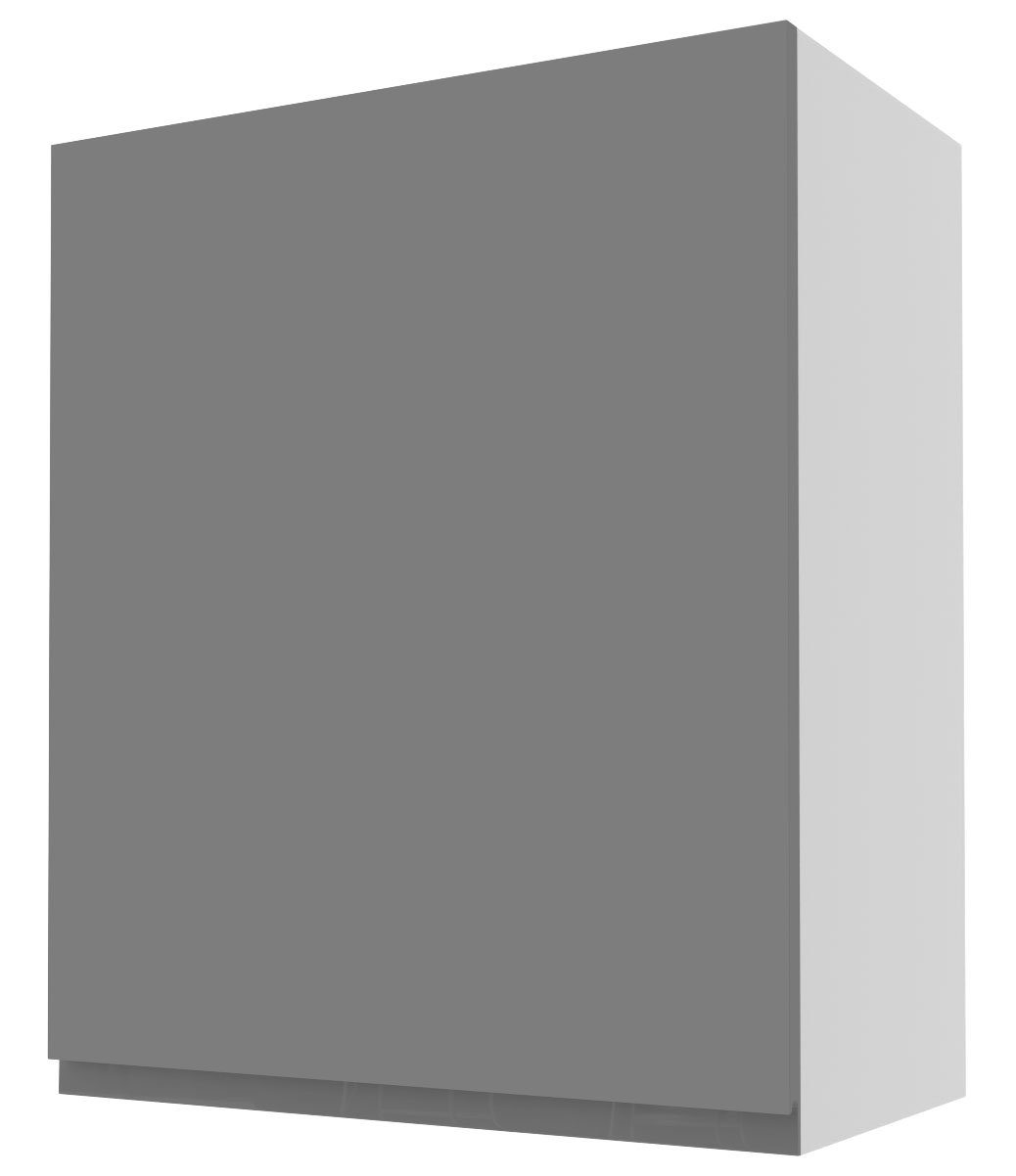 Feldmann-Wohnen Klapphängeschrank Avellino 60cm Front- und Korpusfarbe wählbar grifflos, 1-türig stone grey Acryl matt