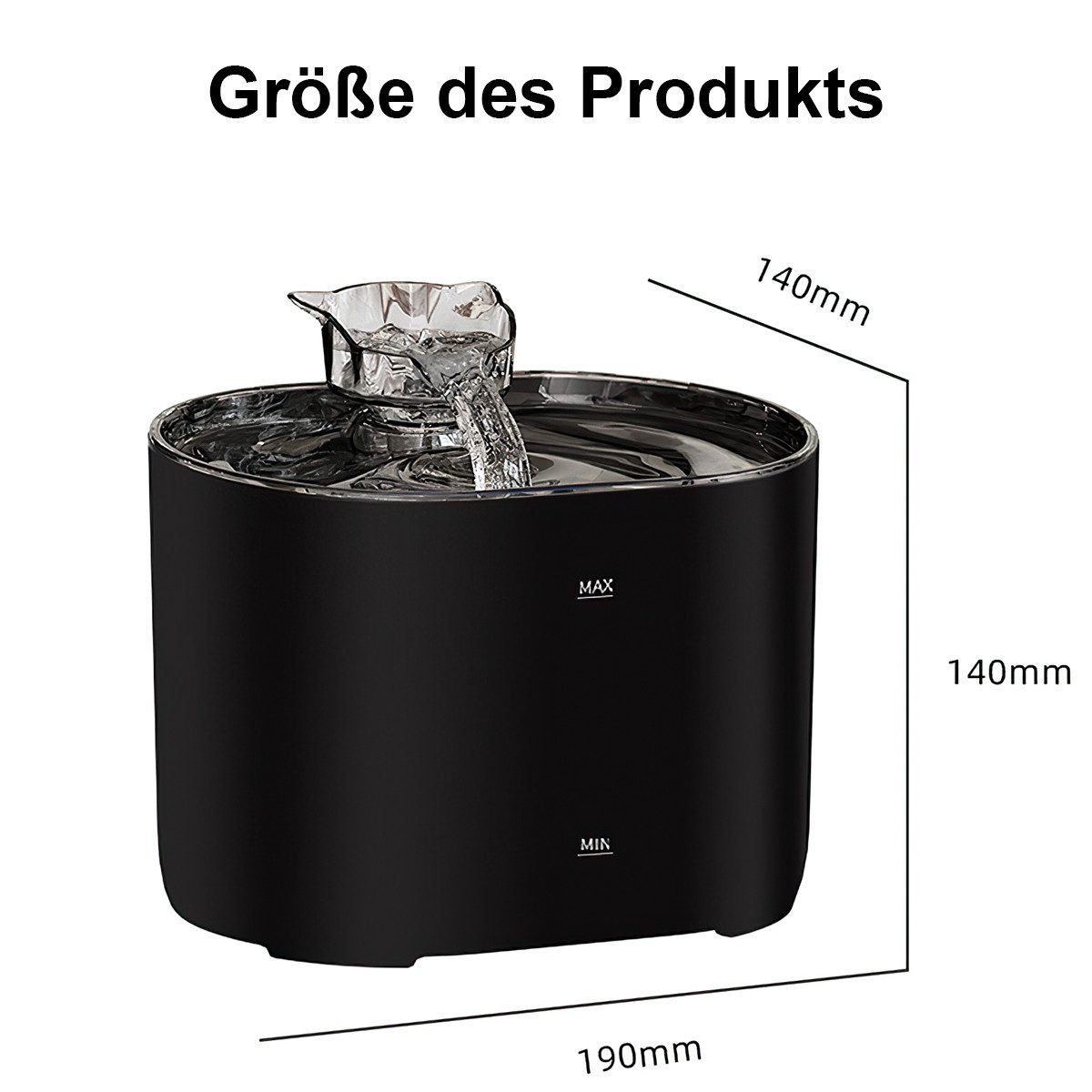 Thumbnail - DOPWii Trinkbrunnen Katzentränke, Katzenbrunnen mit 4-stufiger Filterung, mit Smart Sensor, Ultra Silent
