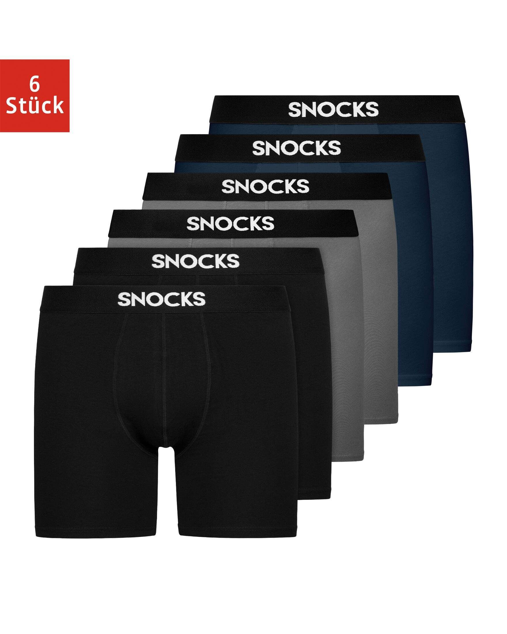 SNOCKS Boxershorts Enge Unterhosen mit längerem Bein Herren Männer (6-St) a günstig online kaufen
