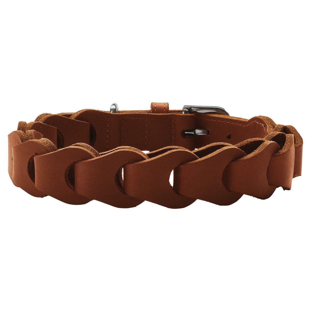 Thumbnail - Hunter Tierbedarf Hunde-Halsband Halsband Solid Education Chain cognac
