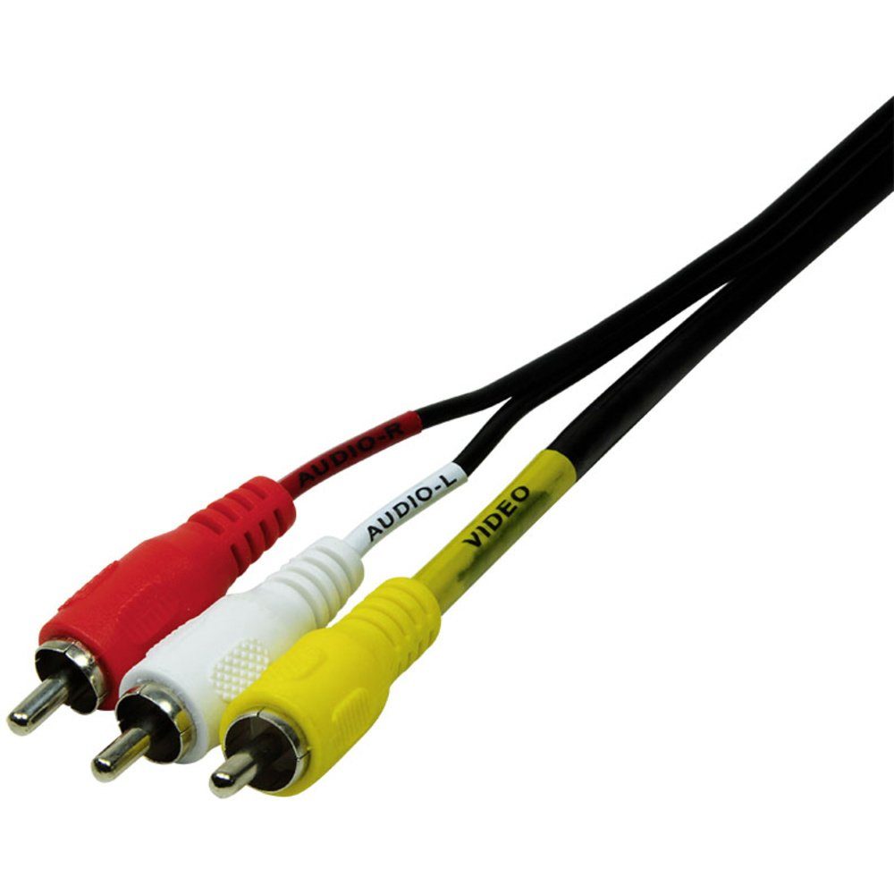 LogiLink LogiLink SCART / Cinch TV, Receiver Anschlusskabel [1x SCART-Stecker - Audio- & Video-Kabel, (200.00 cm)