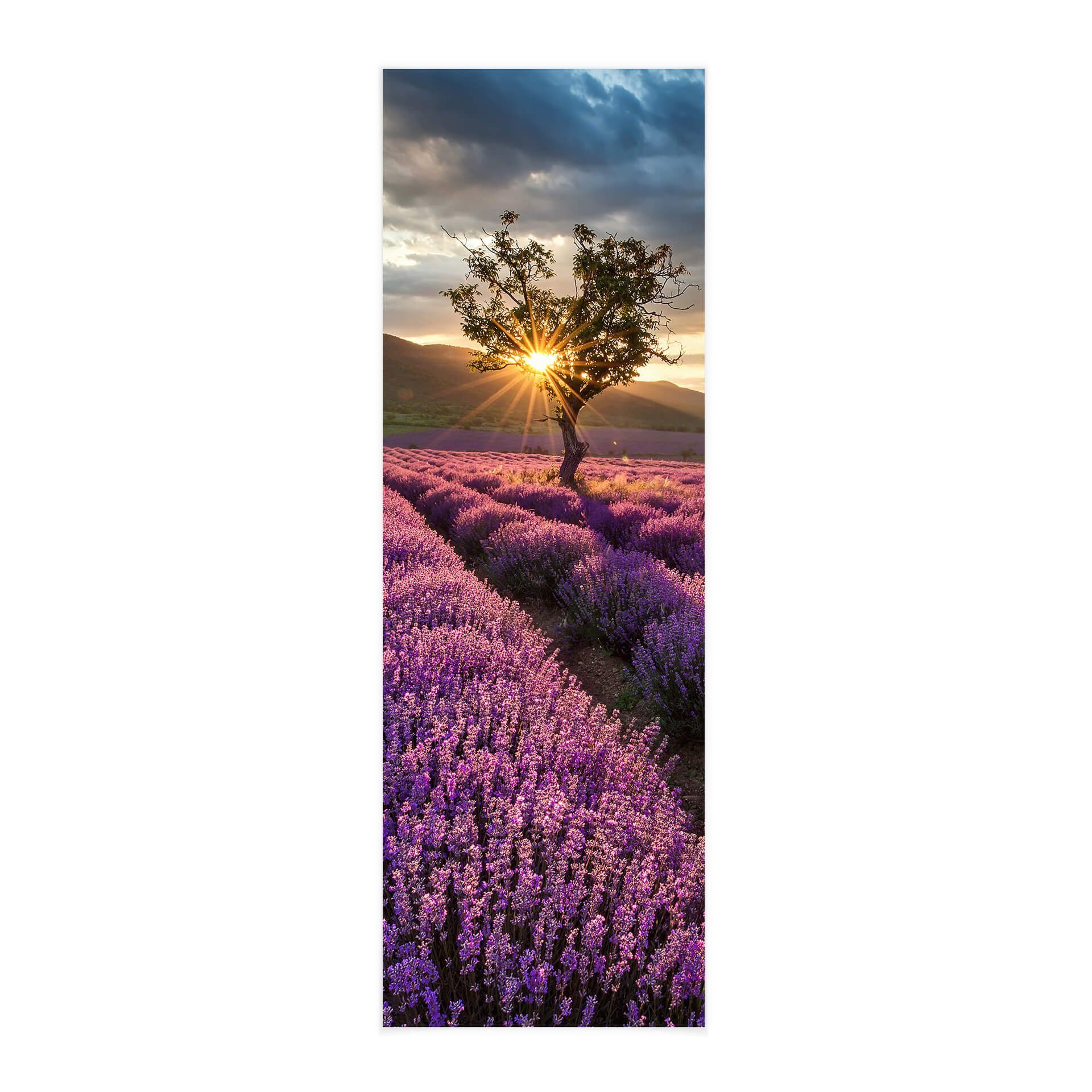 ohne Lavendelblüte Banner K&L Leinwandbild Vintage Florale Zubehör Stoffbild Wohnzimmer Art Wall Poster Wand-Teppich, Lavendel
