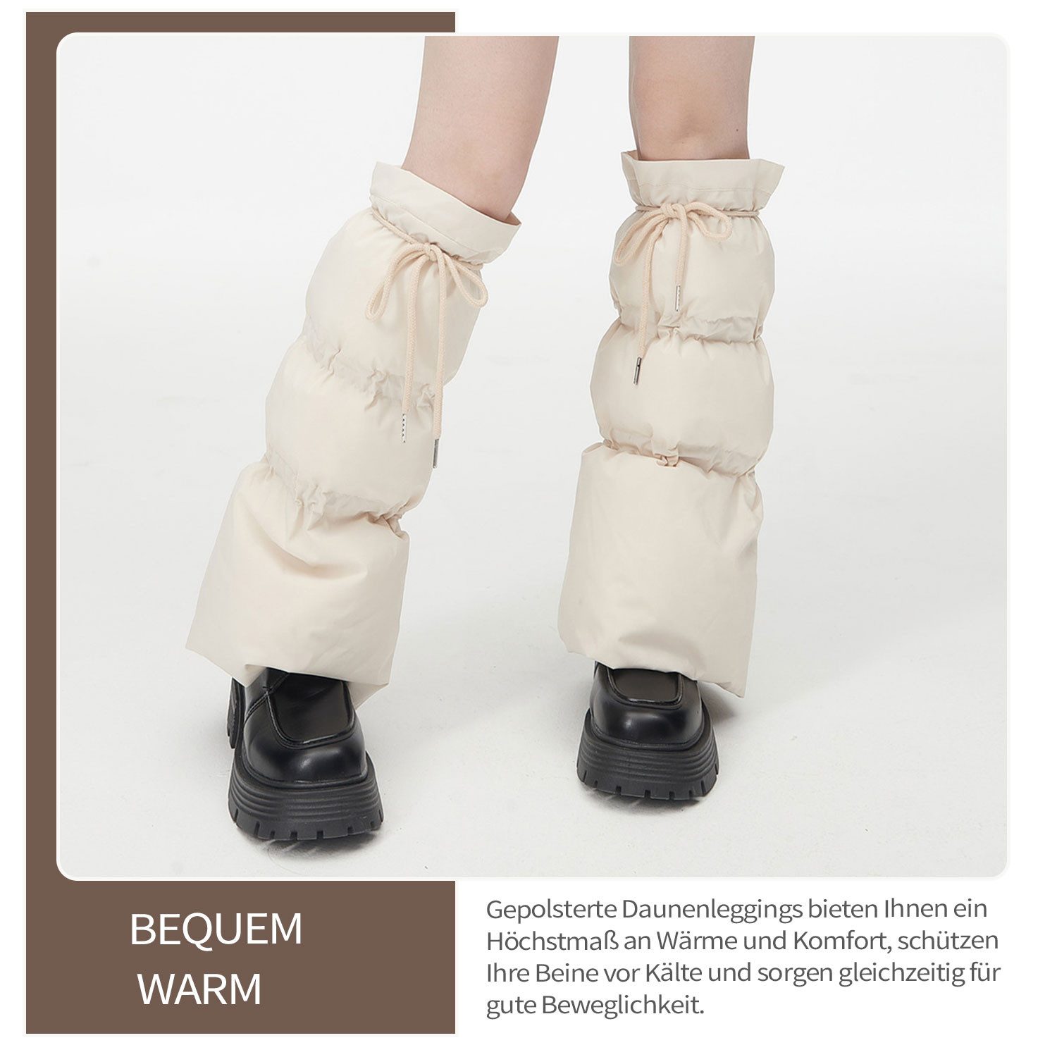 Refttenw Beinstulpen Gepolsterte Thermo Beinwärmer Für Damen Winter Beinstu günstig online kaufen