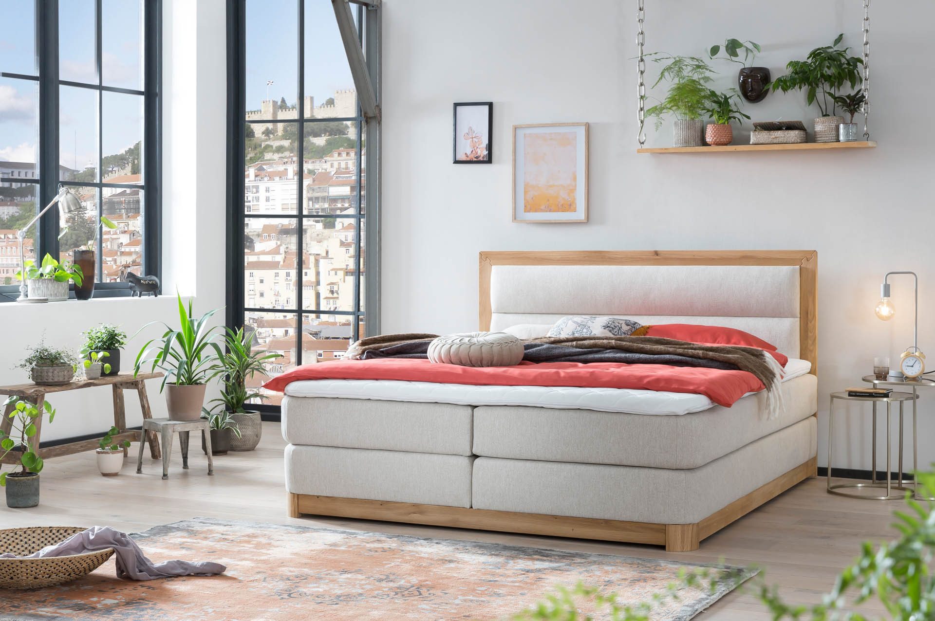 Belanoti Boxspringbett Age (Boxspringbett 180x200 Eiche günstig online kaufen