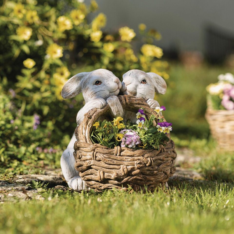 Home-trends24.de Osterhase Pflanzer Hase Osterhase Deko Garten Figur  Frühling Statur Ostern