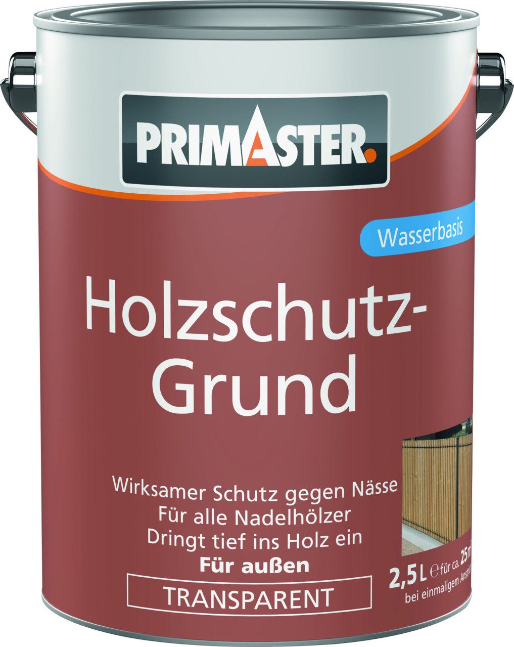 Primaster Holzschutzlasur Primaster Holzschutz-Grund 2,5 L farblos