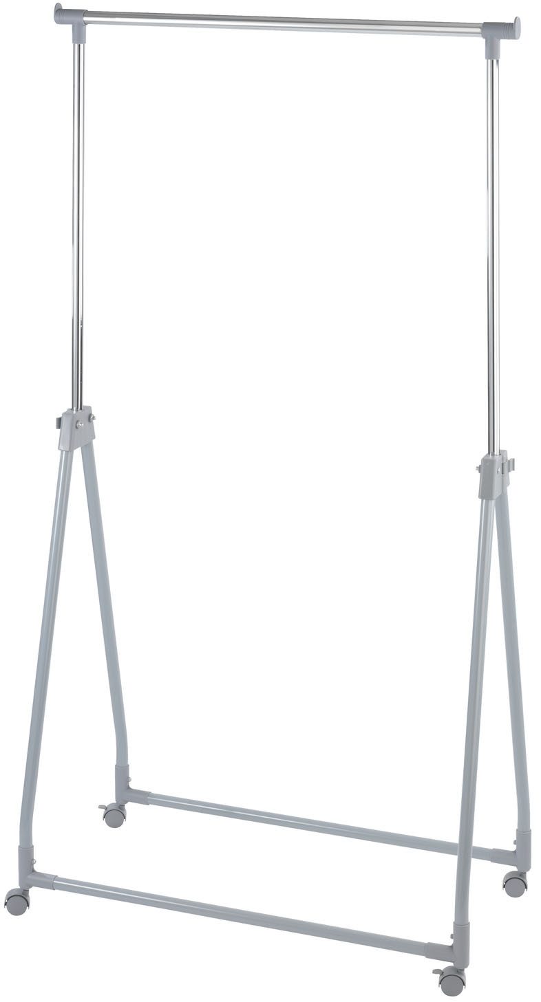 WENKO Kleiderständer, stufenlos höhenverstellbar (99-167 cm), mit 4 Rollen, Tragkraft 40 kg