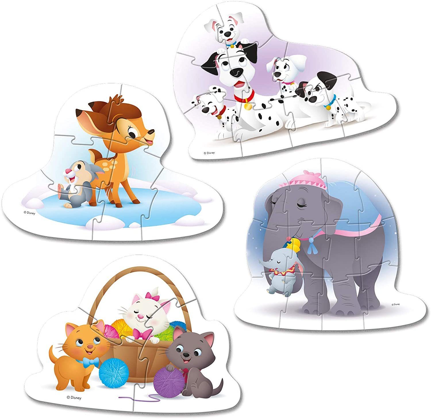 4 Future Friends Disney Play Animal Teile, 6, Puzzle 9, 12 for Puzzleteile Clementoni® 3, Mini-Puzzle