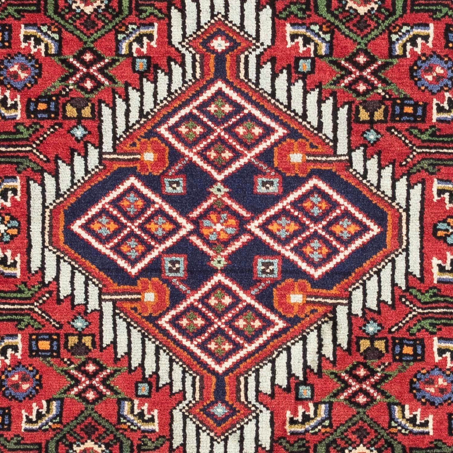 Medaillon 125 Rosso 10 mm, cm, morgenland, 80 Hosseinabad Wollteppich rechteckig, x Höhe: Handgeknüpft